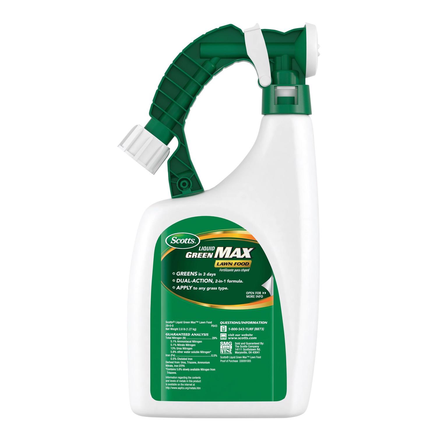 Scotts Liquid Green Max All-Purpose Lawn Fertilizer For Multiple Grass Types 2000 sq ft