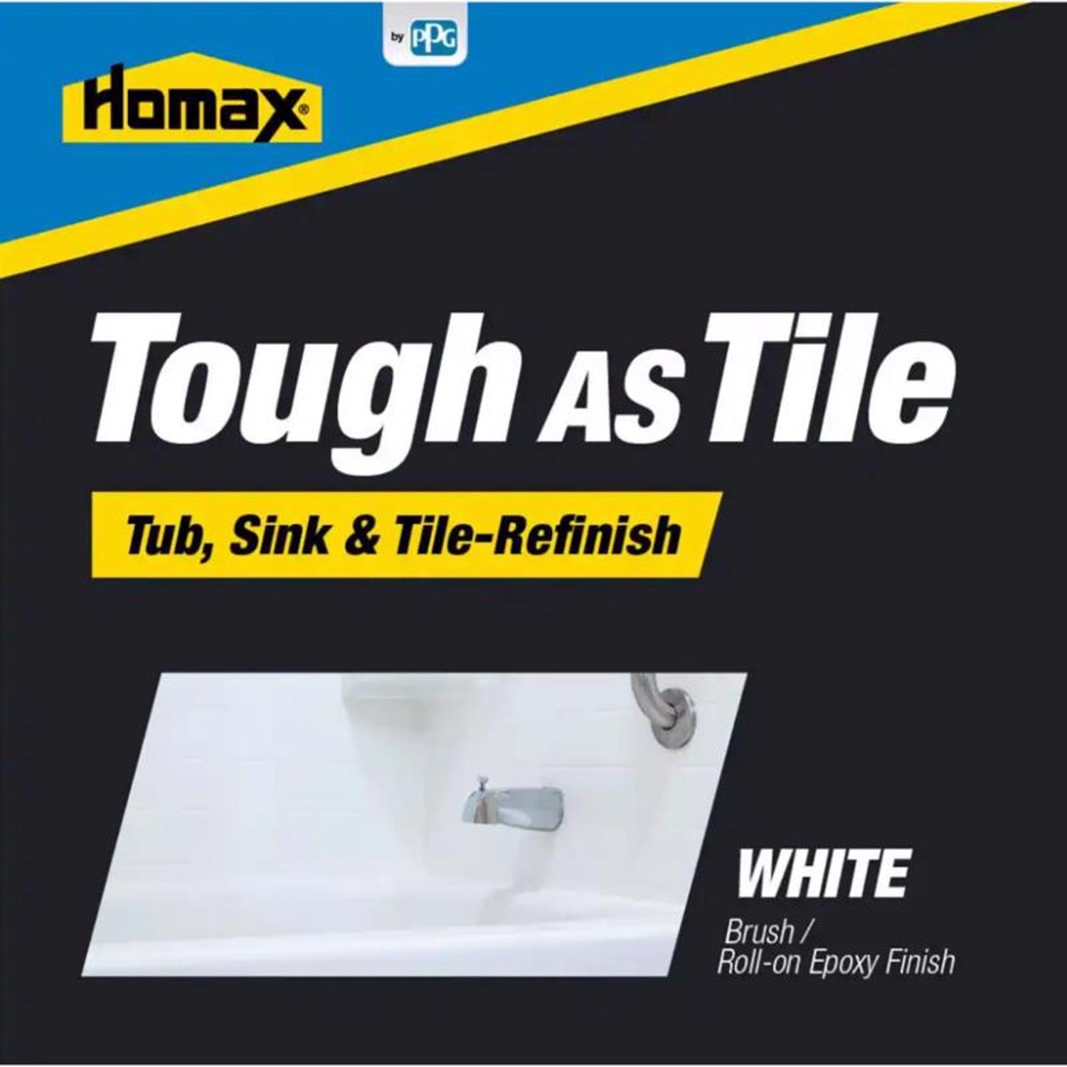 Homax Tough As Tile Gloss White Tub and Tile Refinishing Epoxy Interior 26 oz