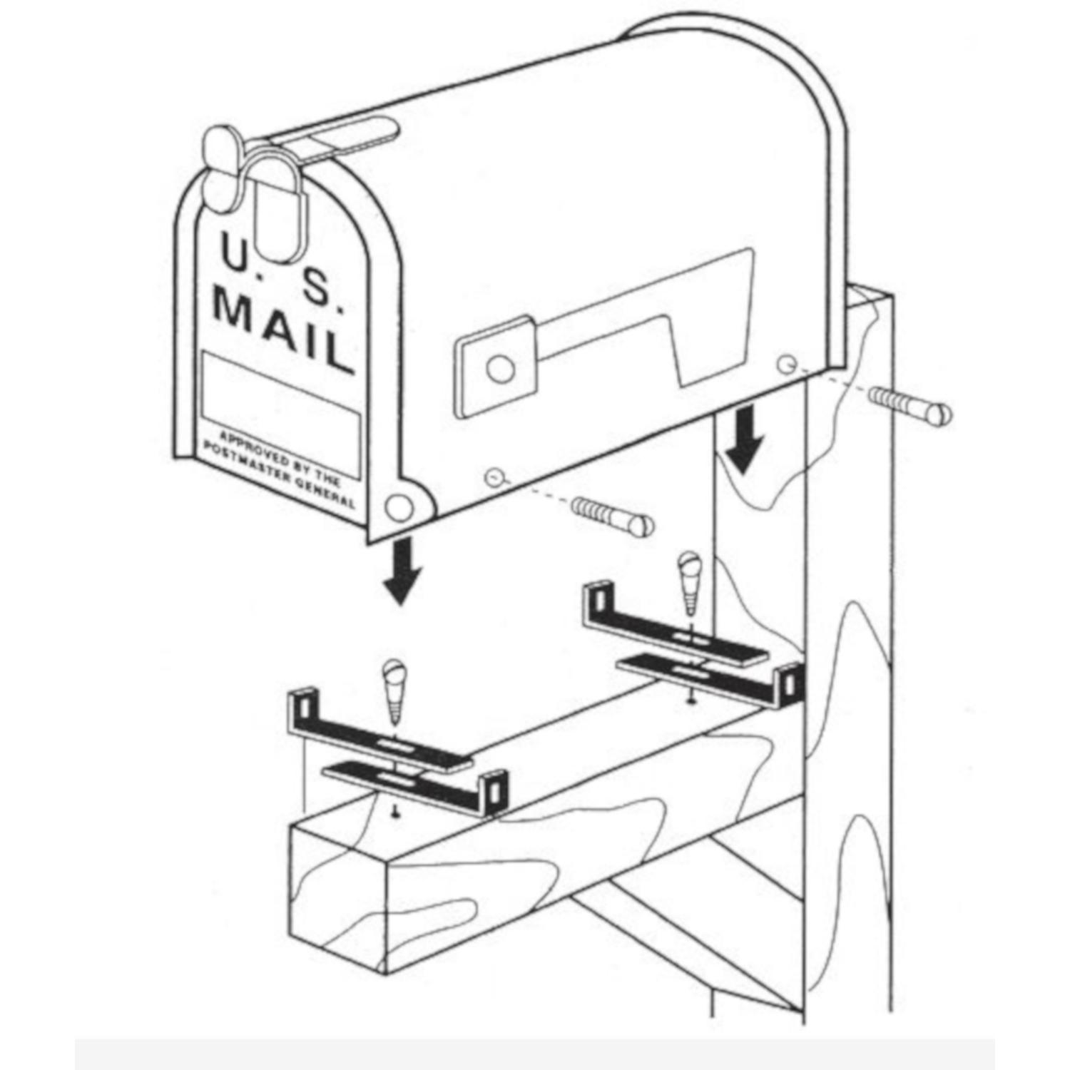 Gibraltar Mailboxes Silver Steel Mounting Hardware .074 Ga. 7.875 in. L