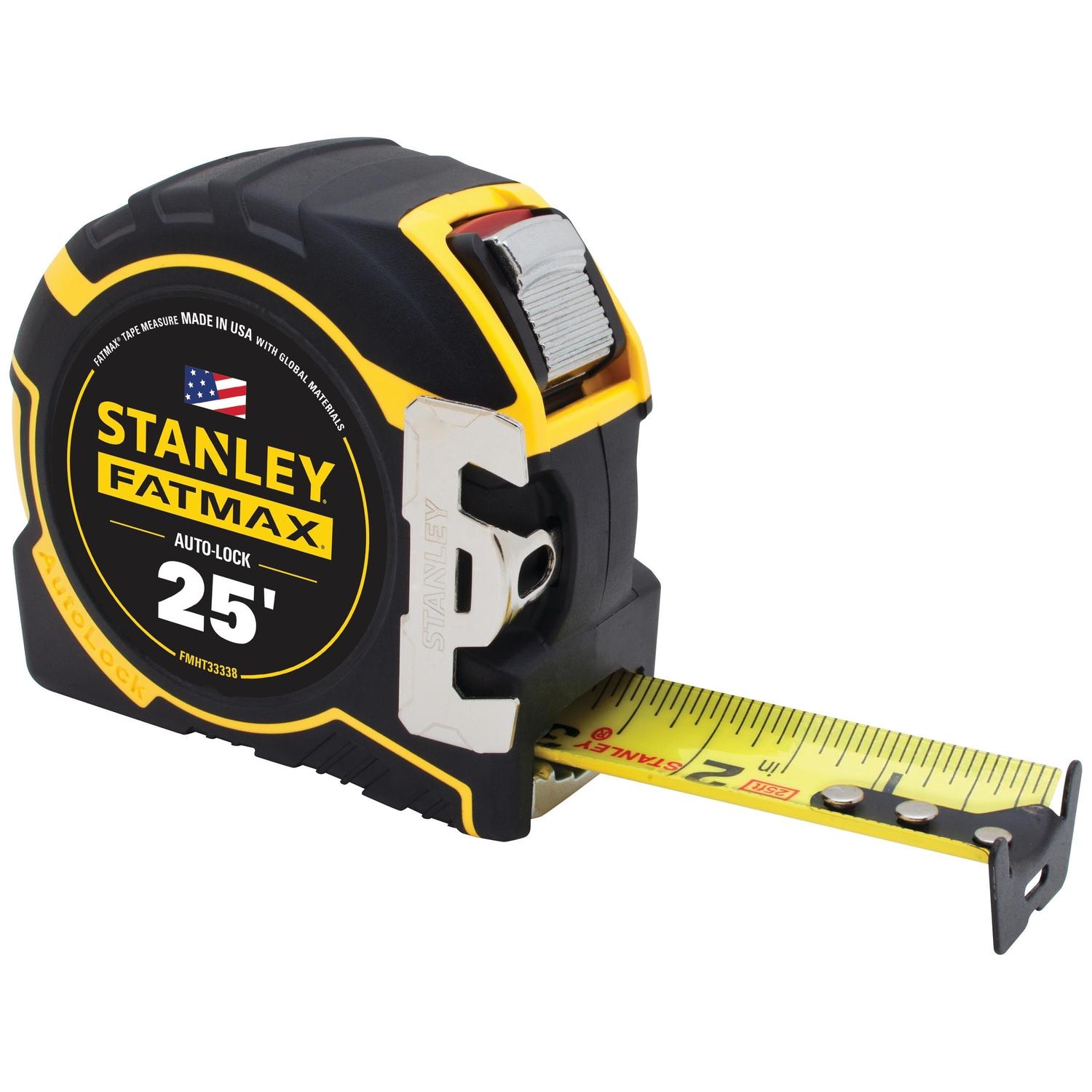 Stanley Fatmax 25 ft. L X 1.25 in. W Auto Lock Tape Measure 1 pk