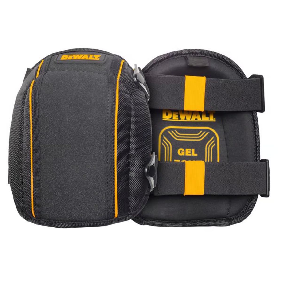 DEWALT 8.5 in. L x 7 in. W Gel Foam Flooring Flooring Knee Pads Black/Yellow One Size Fits All