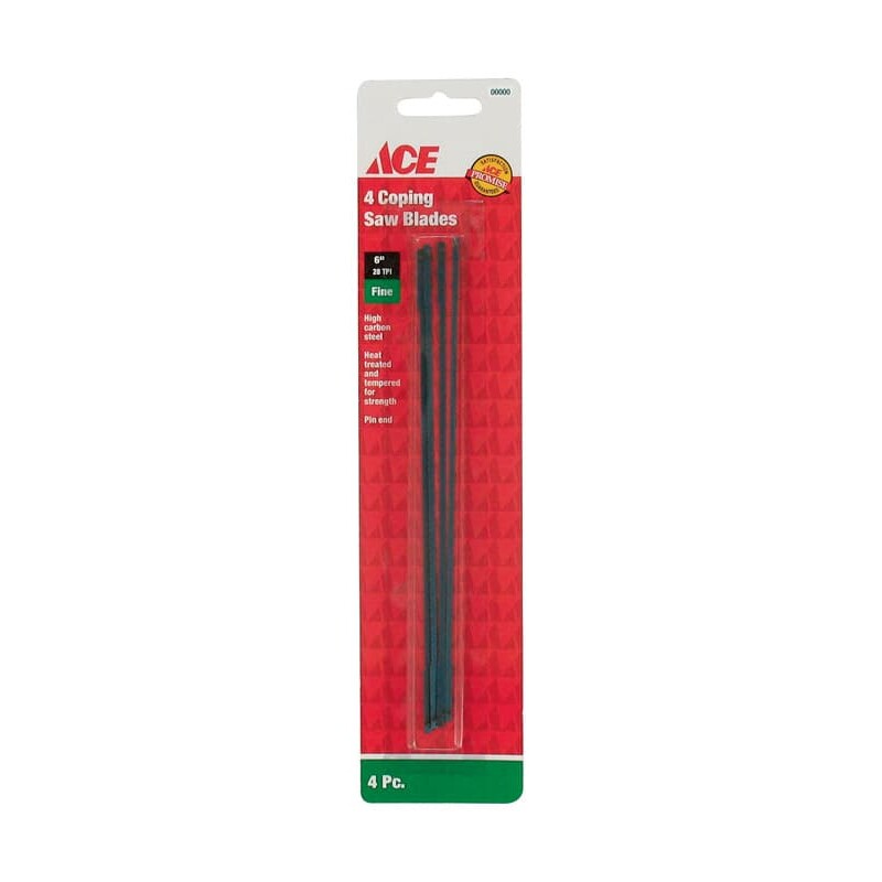 Ace 6-1/2 in. Carbon Steel Coping Saw Blade 28 TPI 4 pk