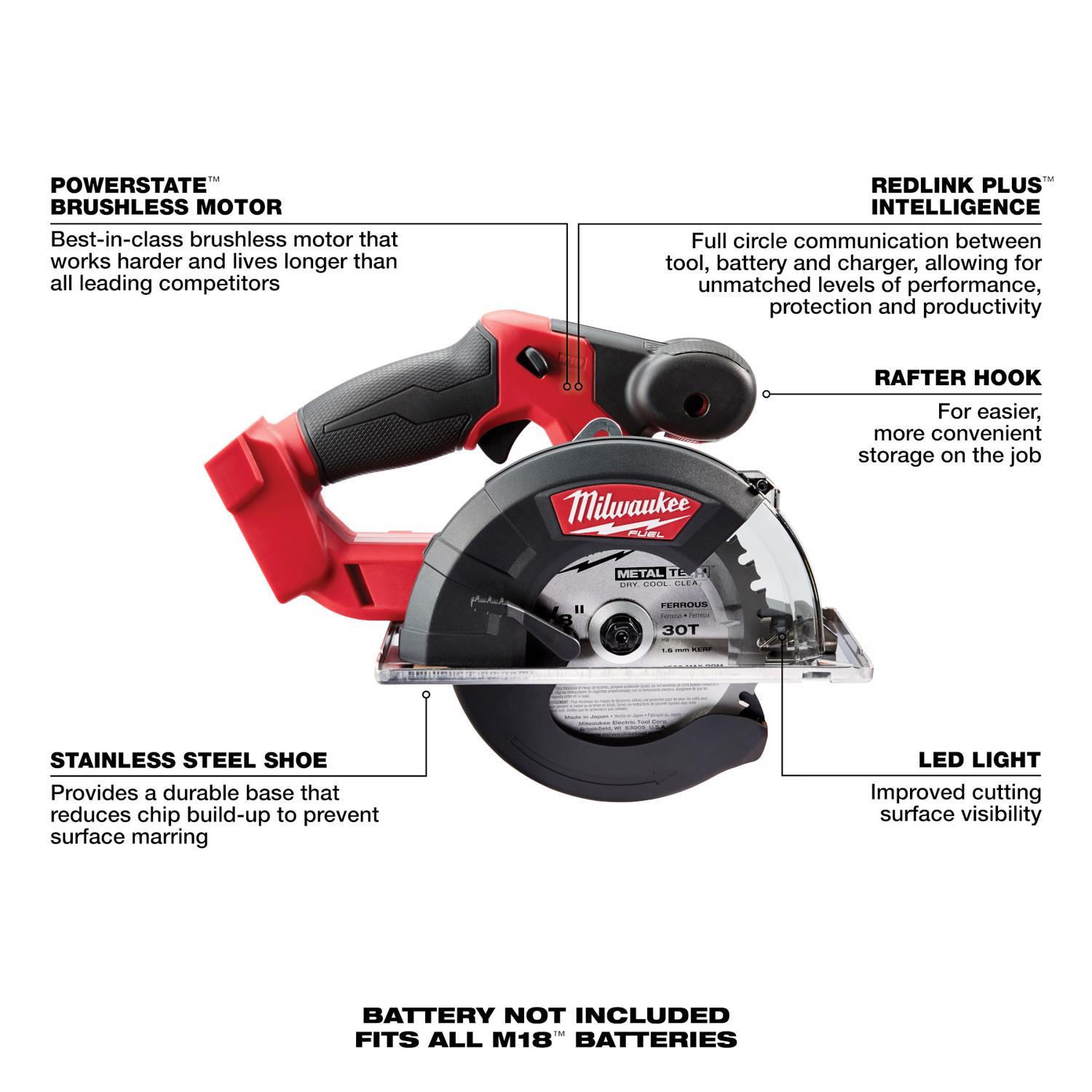 Milwaukee M18 FUEL M18 5-3/8 in. Cordless Brushless Circular Saw Tool Only