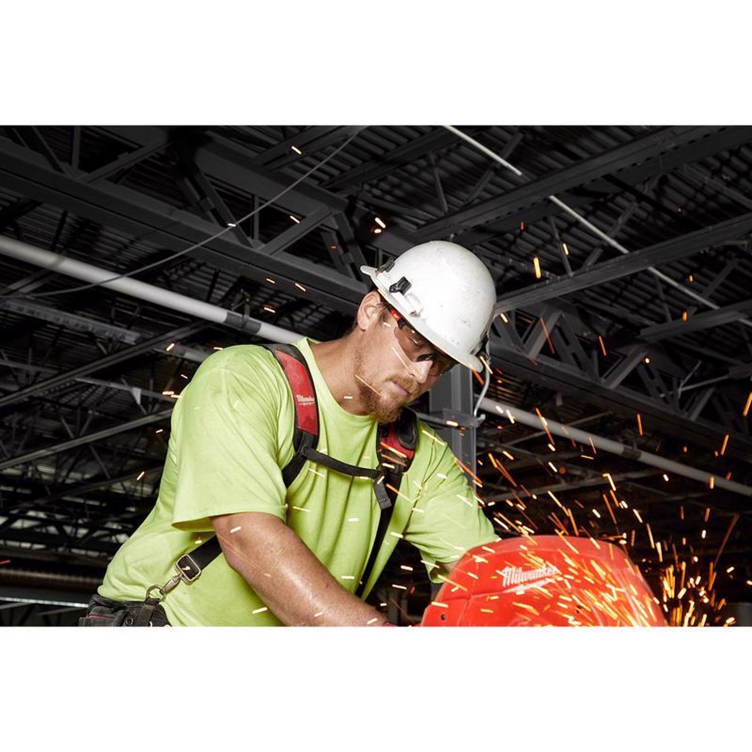 Milwaukee AntiScratch Safety Glasses Gray Lens Black/Red Frame Stine