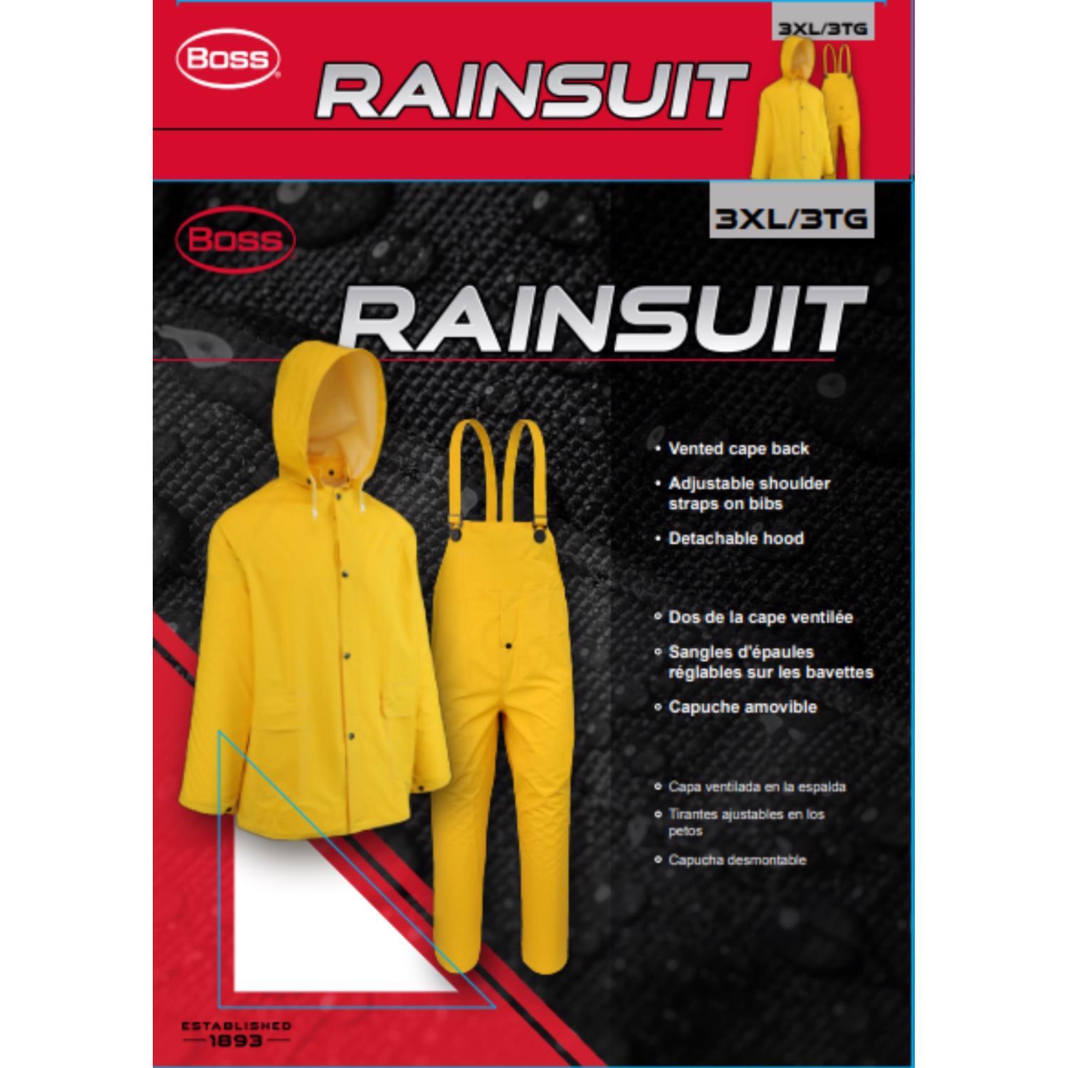 Boss Yellow PVC/Polyester Rain Suit XXXL