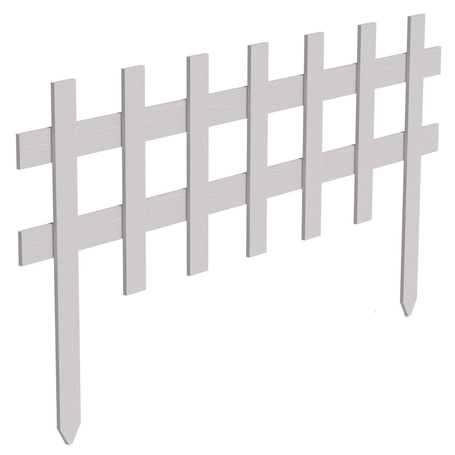 Greenes 3 ft. L X 18 in. H Wood White Garden Fence