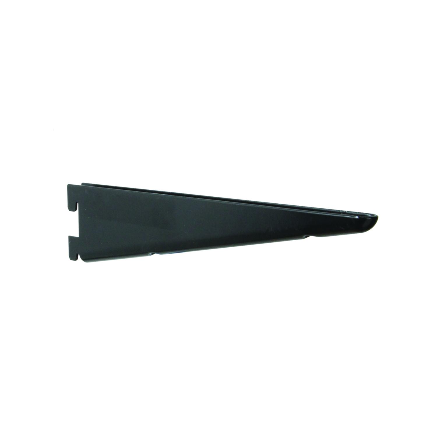 Knape & Vogt 182 Black Steel Double Slot Bracket 16 Ga. 10.5 in. L 450 lb