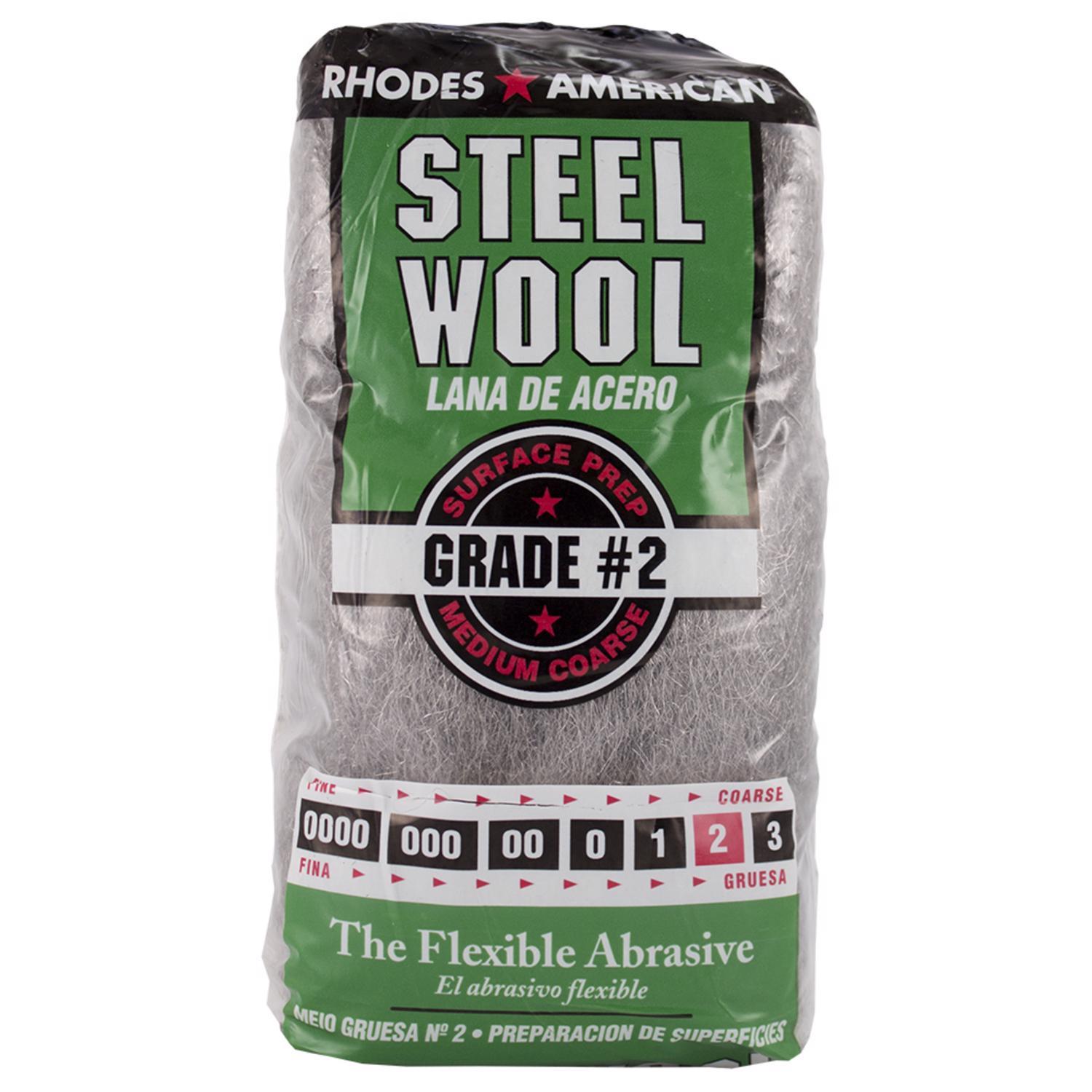 Rhodes American 2 Grade Medium/Coarse Steel Wool Pad 12 pk
