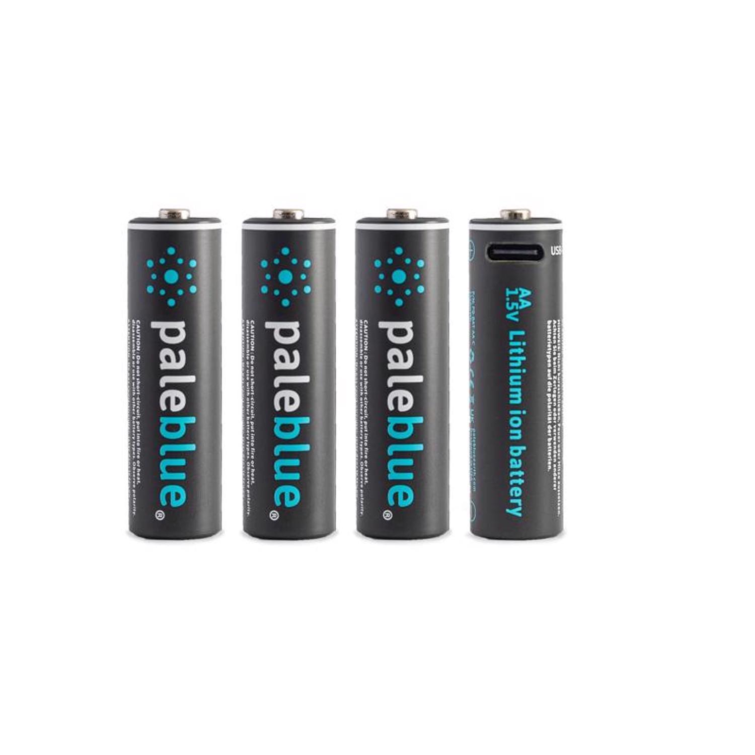 Pale Blue Earth AA Lithium Batteries 4 Pack Carded