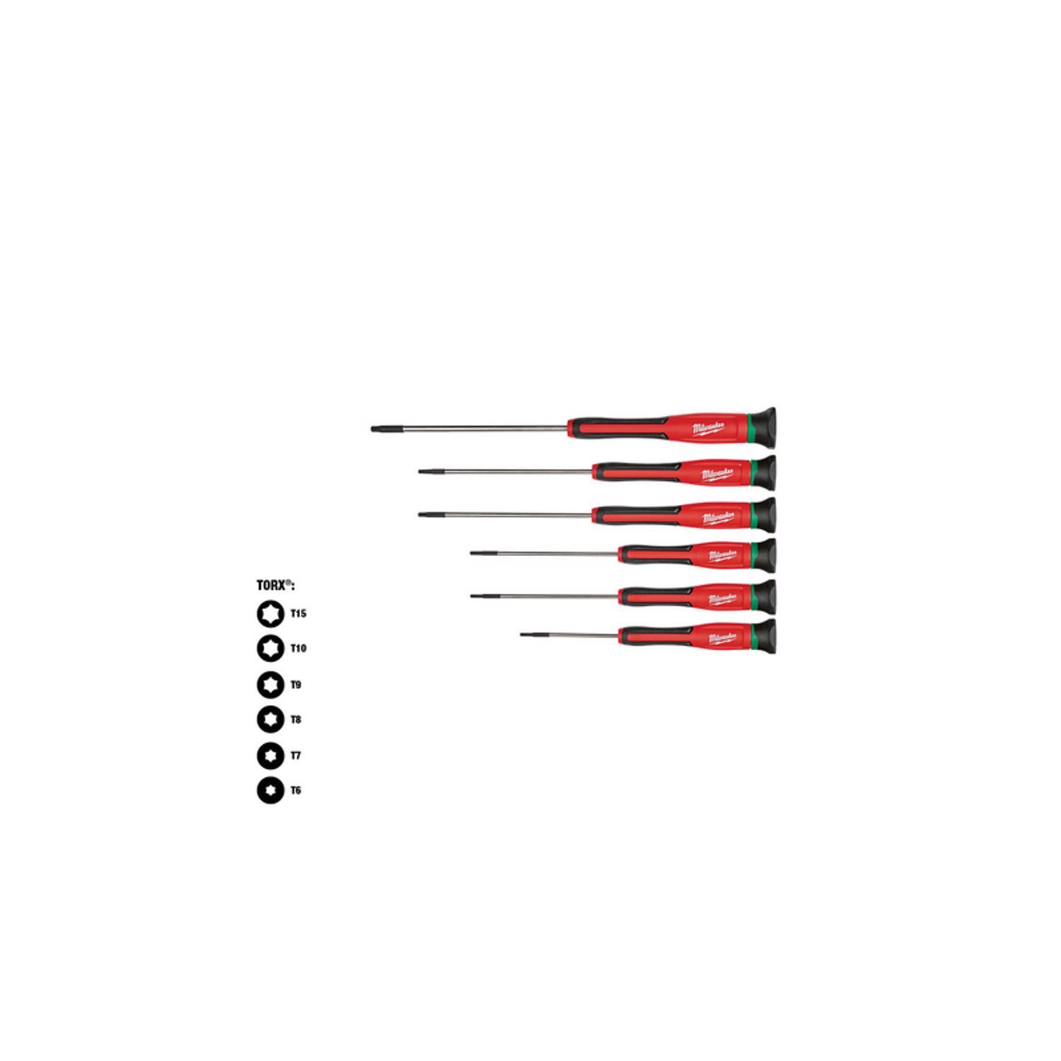 Milwaukee Torx Multi-Bit Precision Screwdriver 6 in. 6 pc