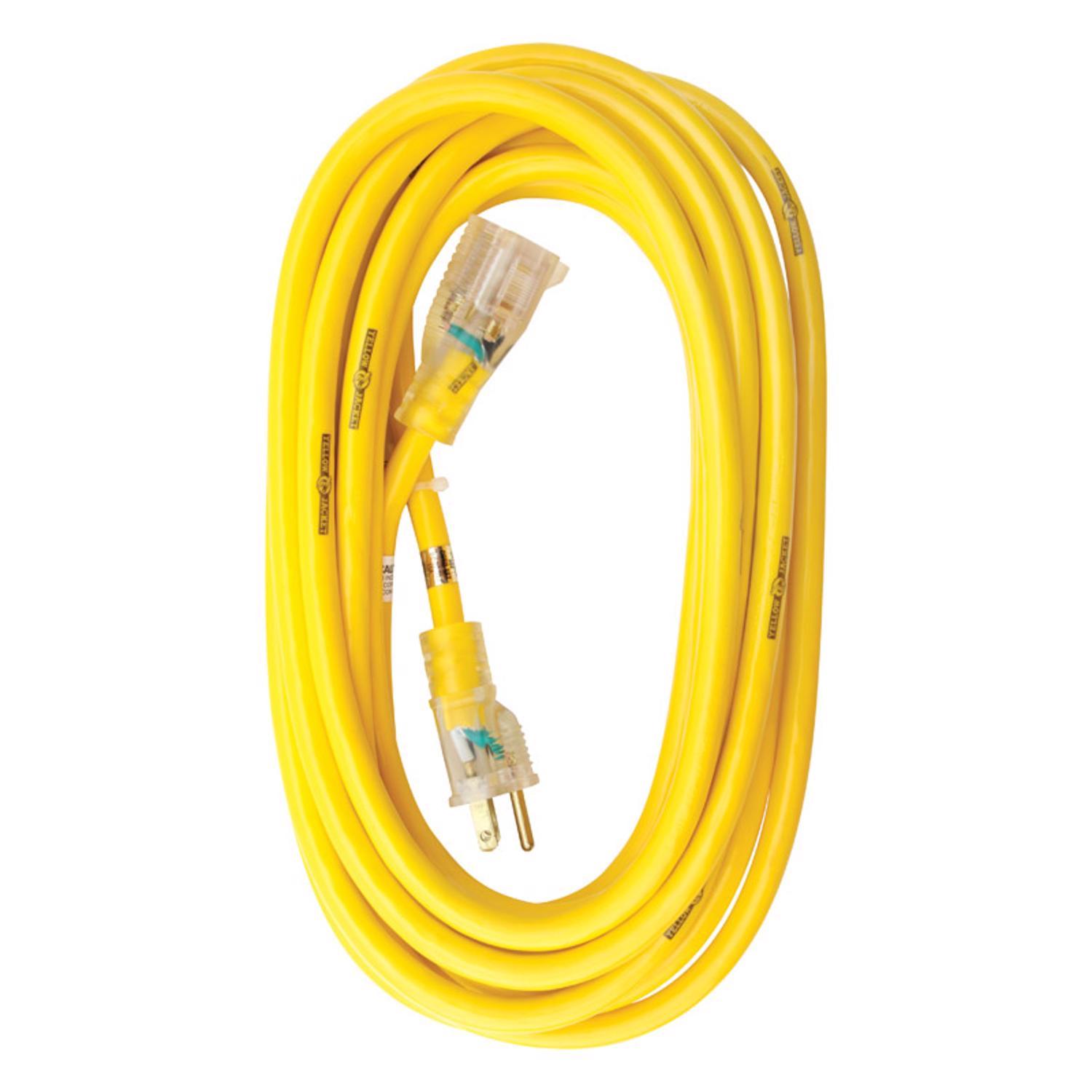 Yellow Jacket Outdoor 25 ft. L Yellow Extension Cord 12/3 SJTW