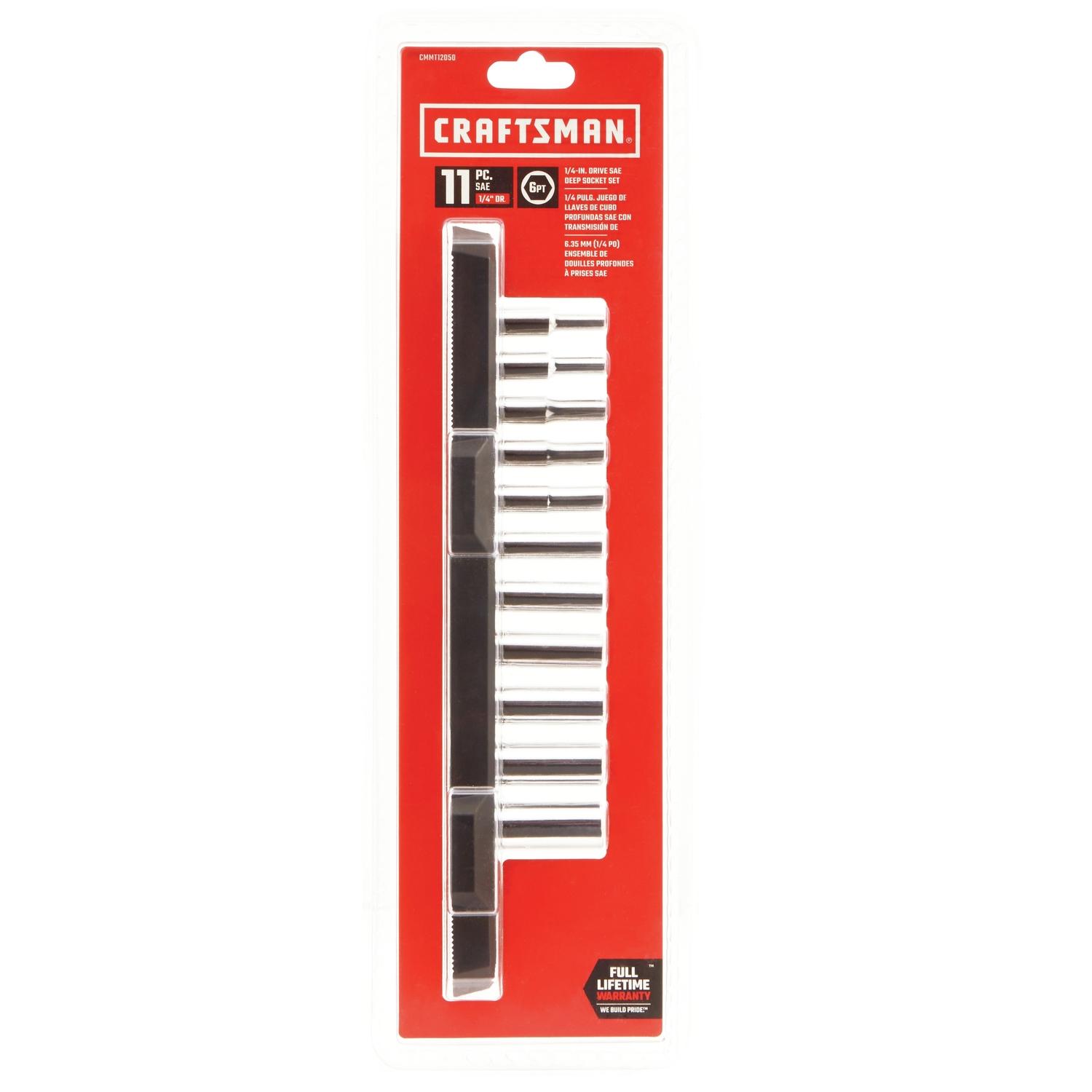 Craftsman 1/4 in. drive SAE 6 Point Deep Socket Set 11 pc