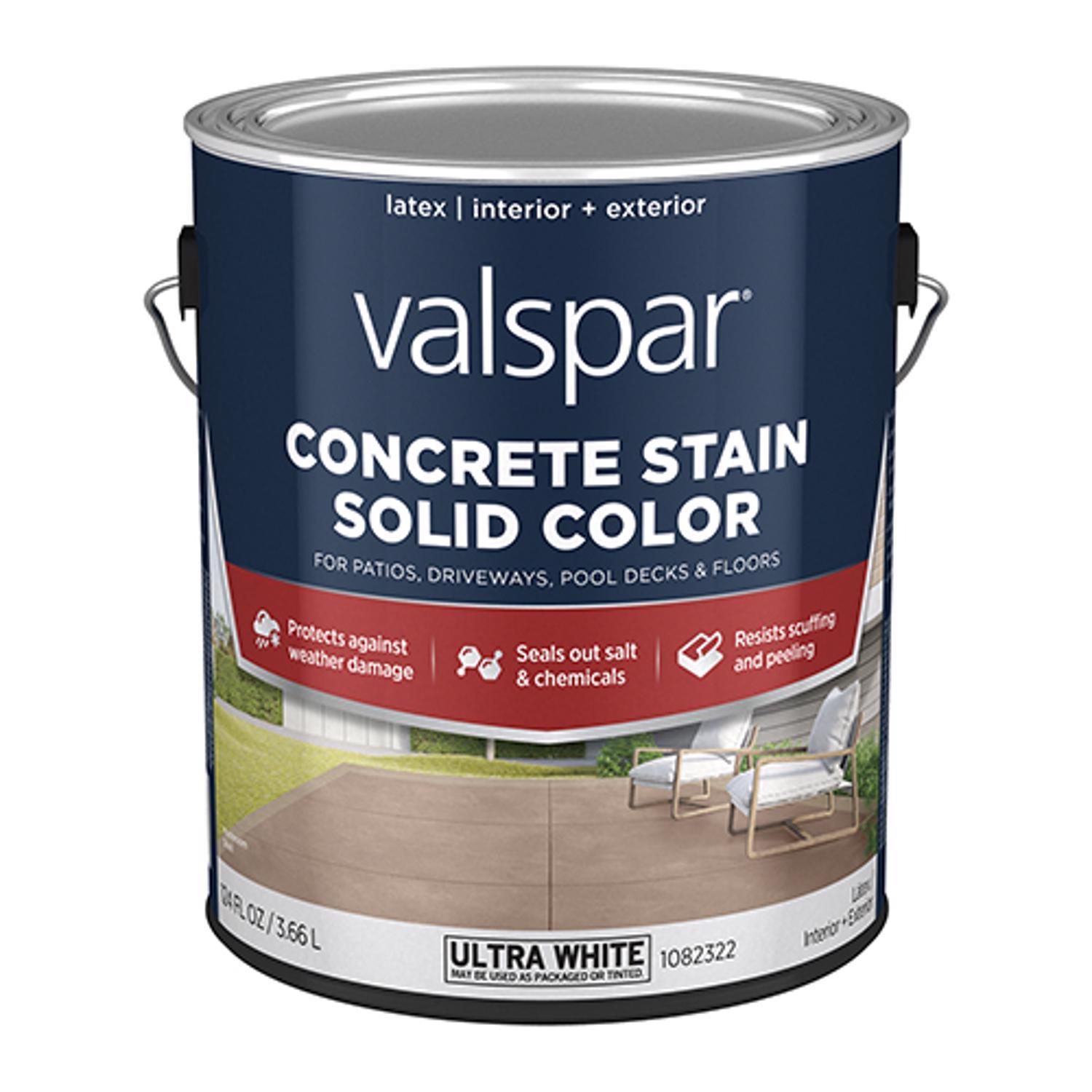Valspar Solid Ultra White Concrete Stain 1 gal