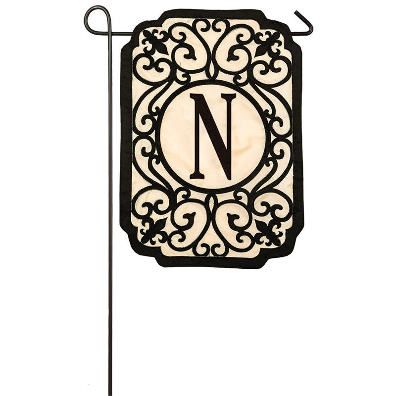 Monogram Garden Filigree Flag
