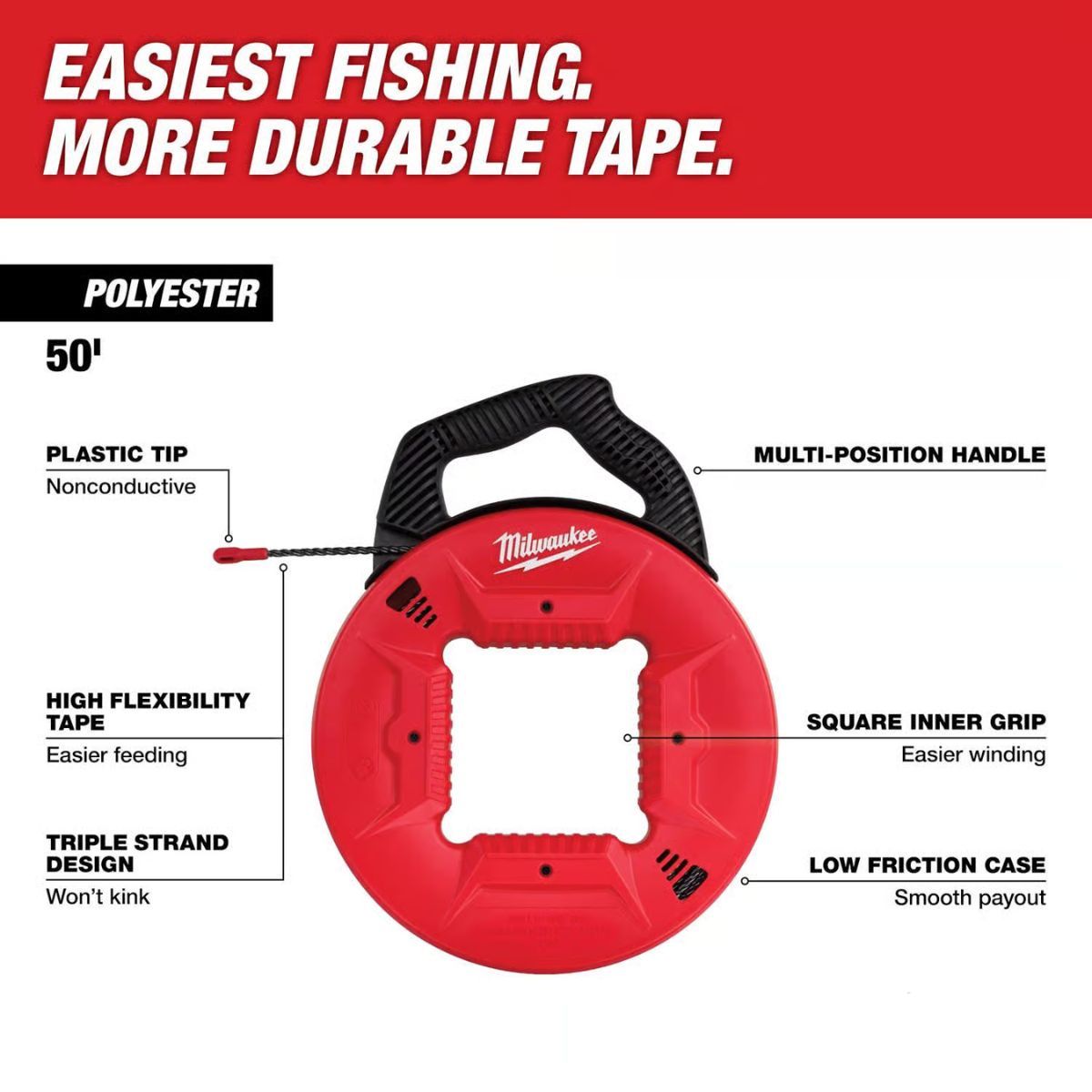 Milwaukee 50 ft. L Polypropylene Fish Tape