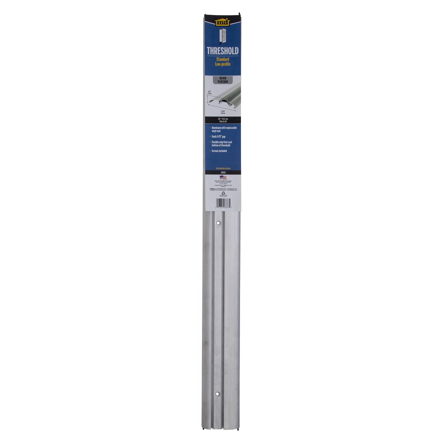 M-D 0.75 H X 3-3/8 in. W X 36 in. L Mill Aluminum High Bumper Threshold