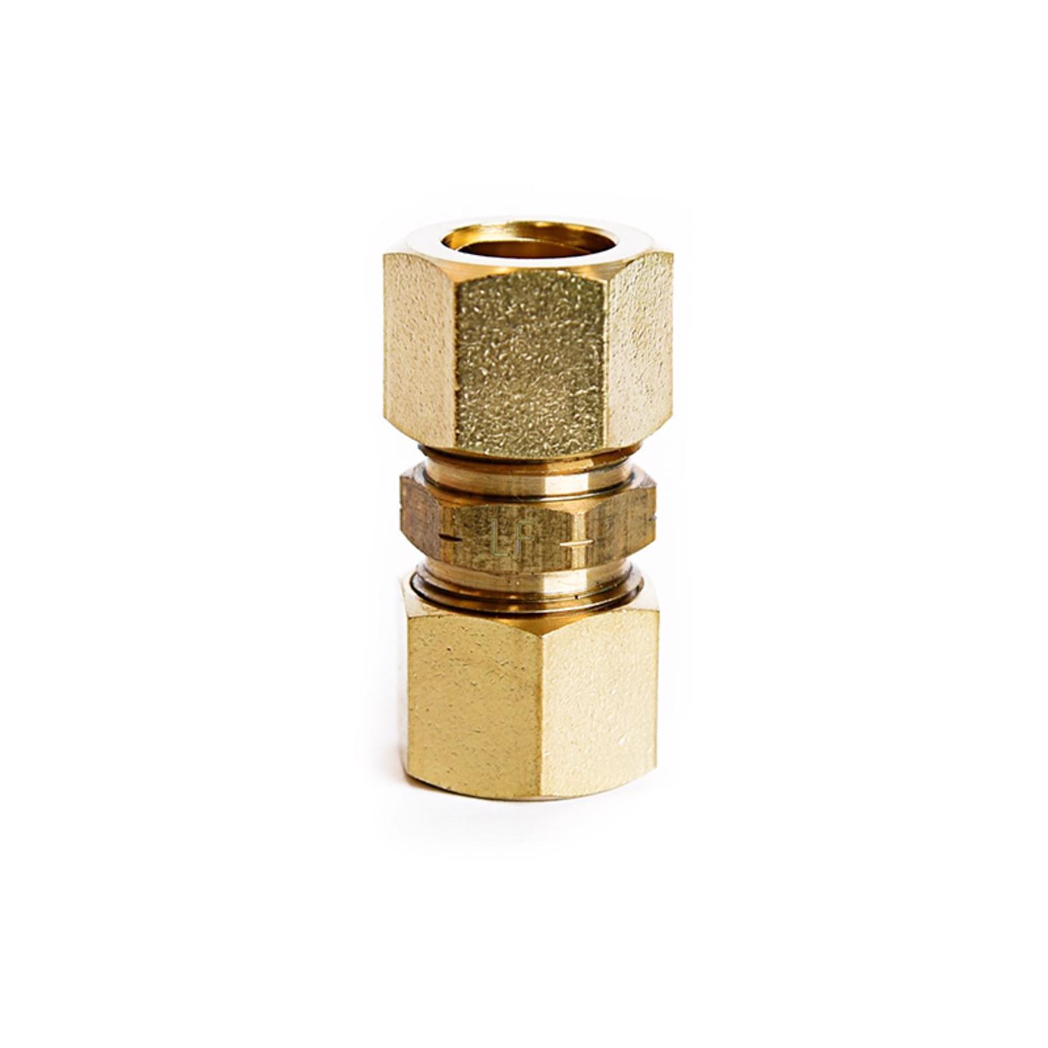 ATC 1/2 in. Compression 1/2 in. D Compression Yellow Brass Union