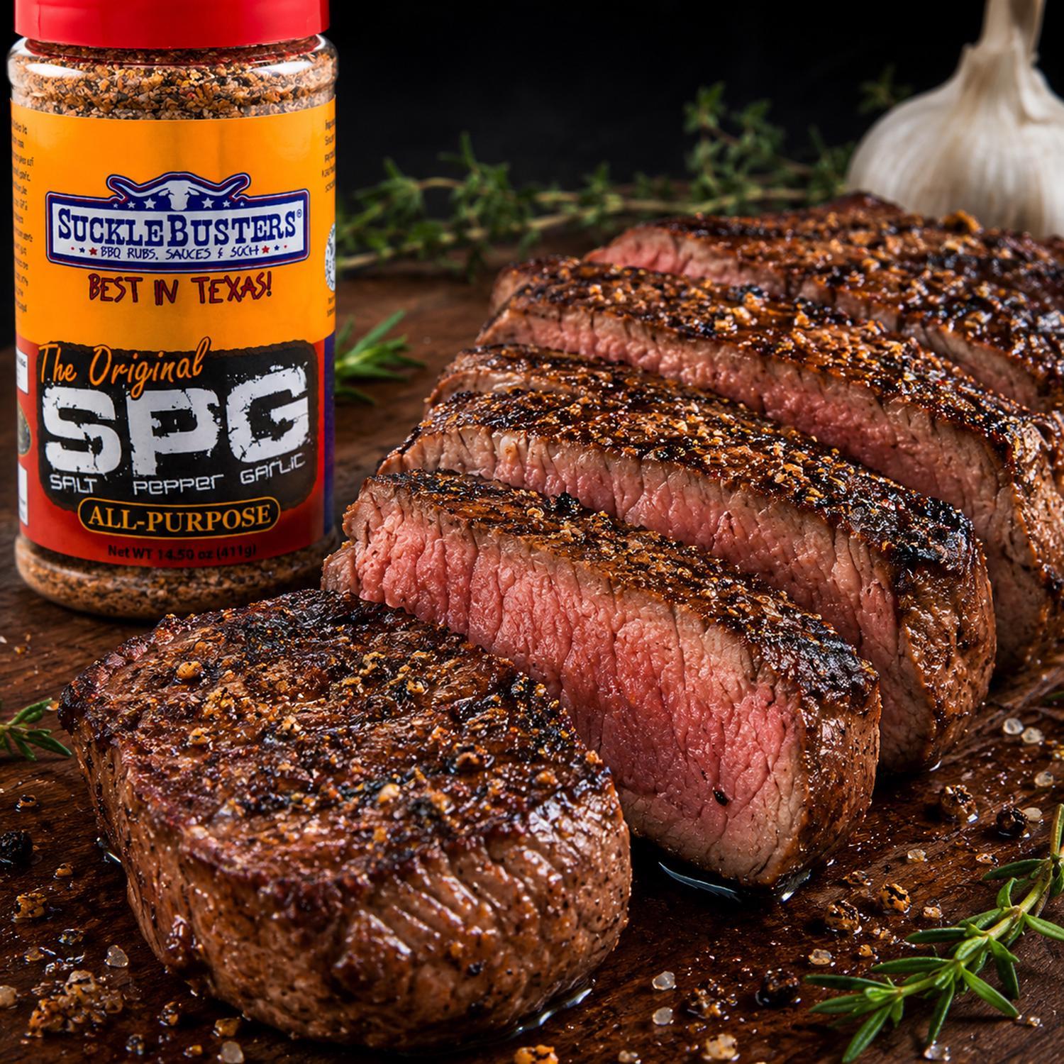 SuckleBusters Salt Pepper Garlic BBQ Rub 14.5 oz