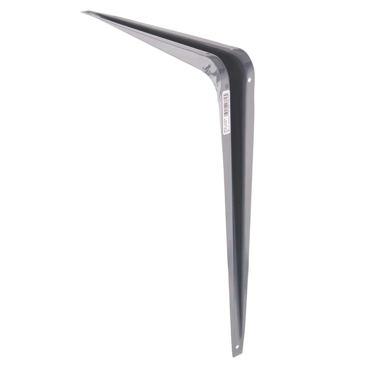 Hampton Gray Steel Shelf Support 18 Ga. 12 in. L 100 lb