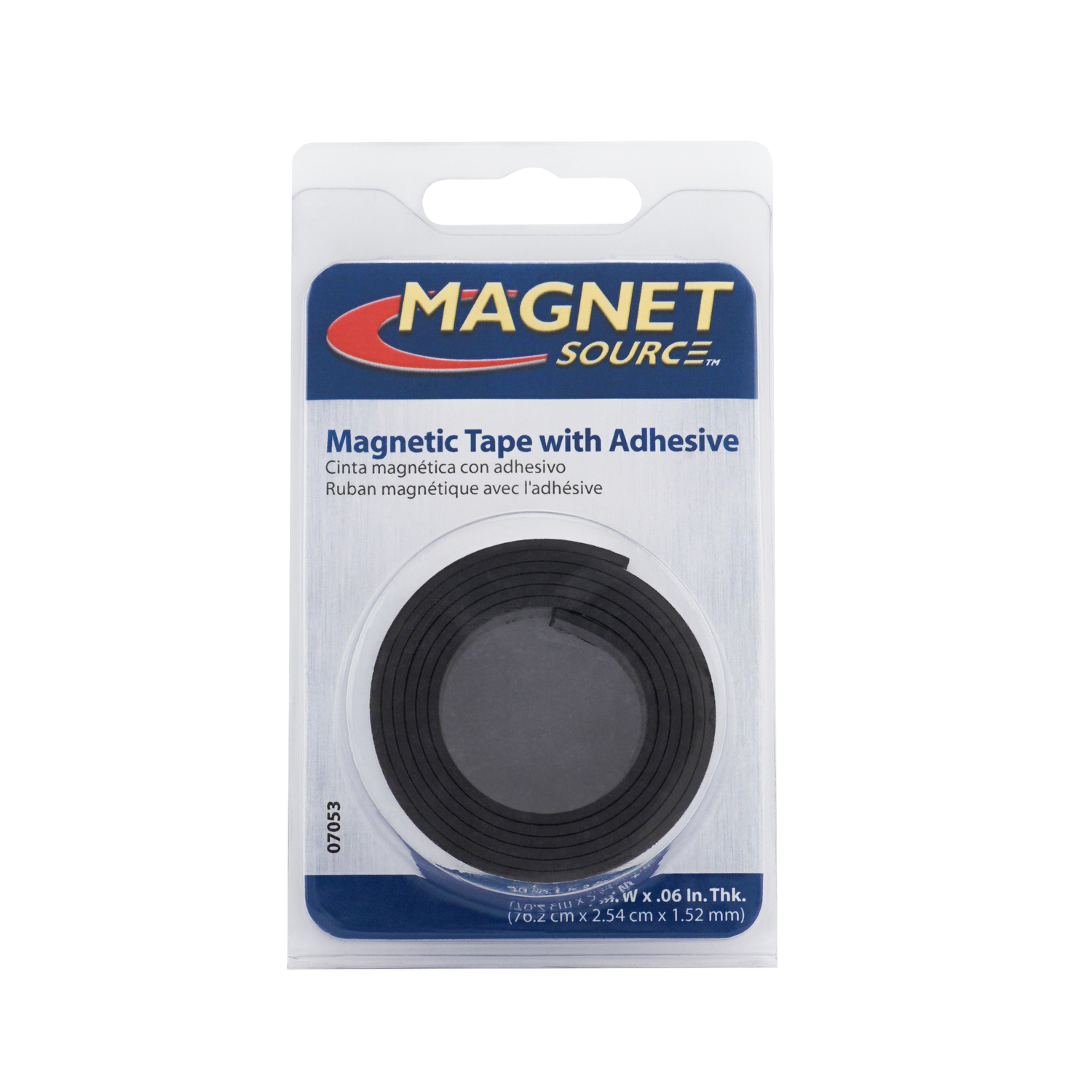 Magnet Source 1 in. W X 30 in. L Mounting Tape Black
