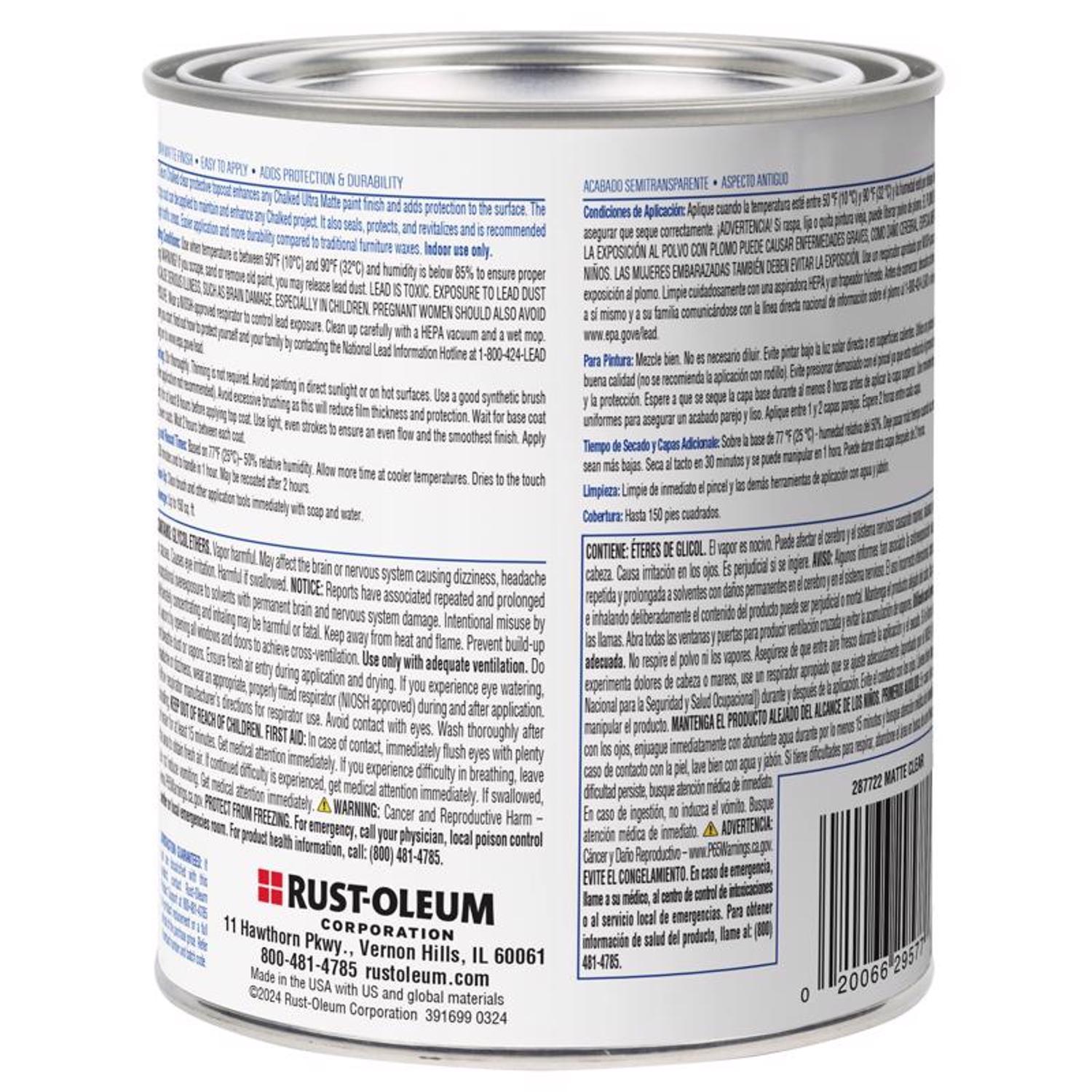 Rust-Oleum Chalked Matte Clear Chalk Paint 30 oz