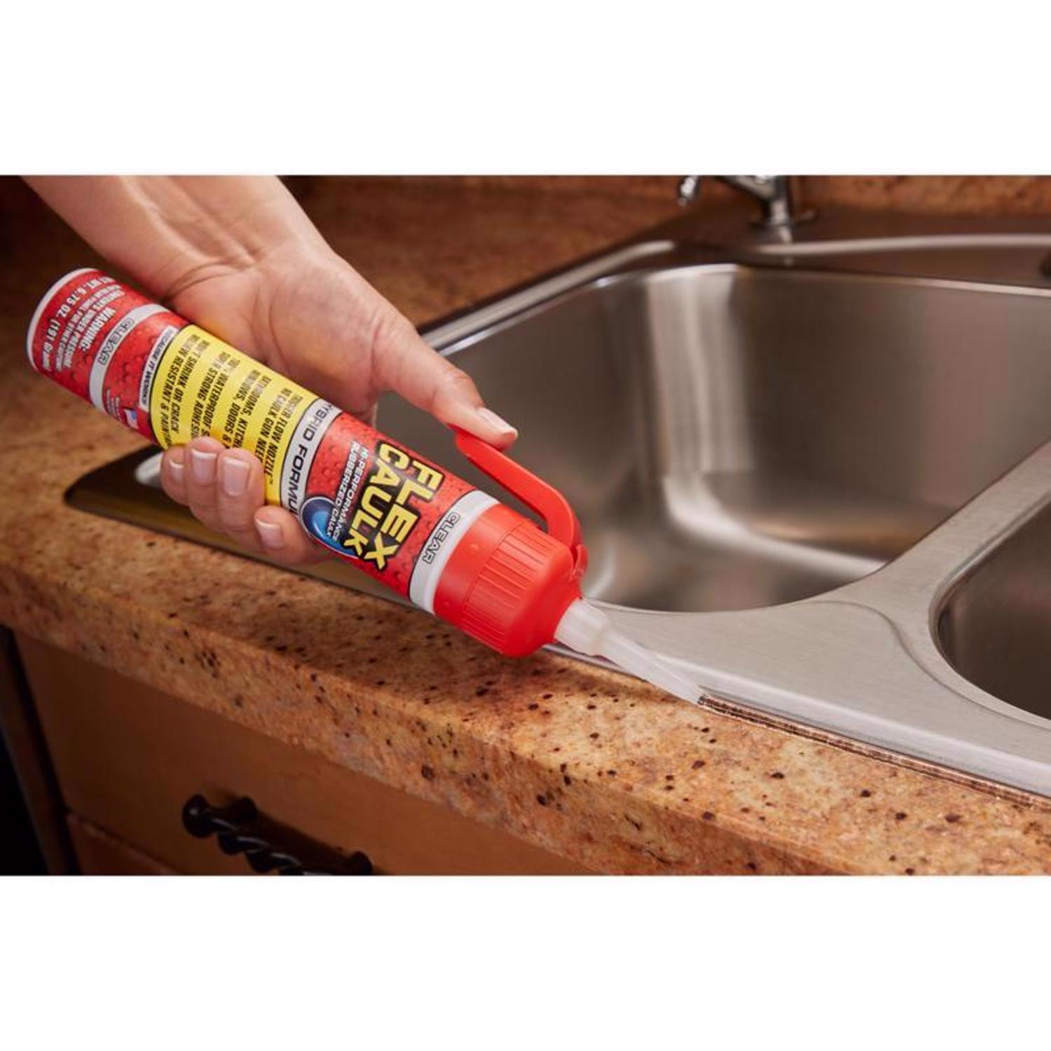 Flex Seal Family of Products Flex Caulk Clear Polymer Advanced Hybrid Polymer Caulk 6.6 fl. oz.