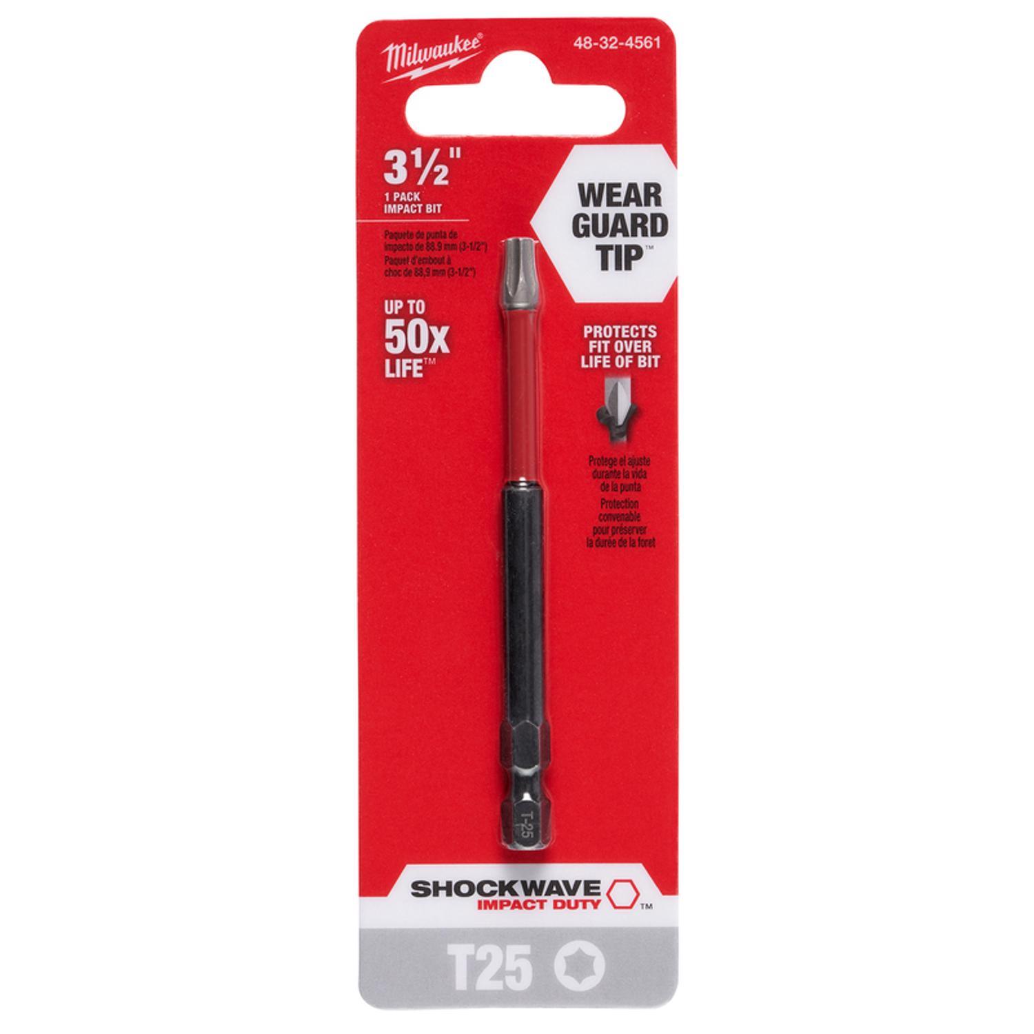 Milwaukee Shockwave Torx T25 X 3-1/2 in. L Impact Power Bit Steel 1 pc