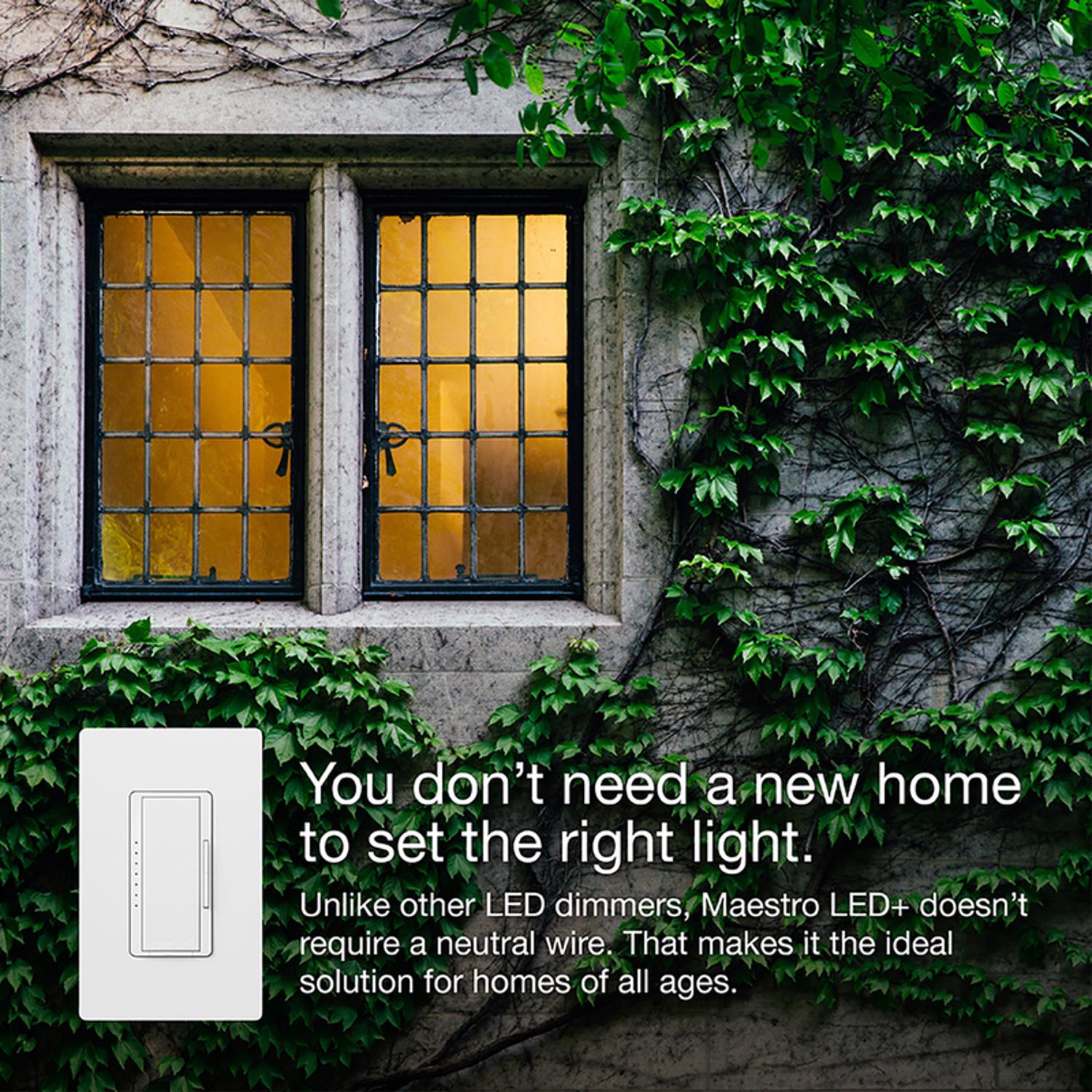 Lutron Maestro White 150 W 3-Way Dimmer Switch 1 pk