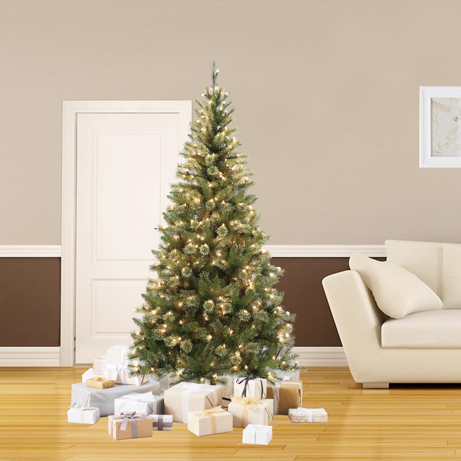 Celebrations 7 ft. Full Incandescent 400 lights Cashmere Christmas Tree