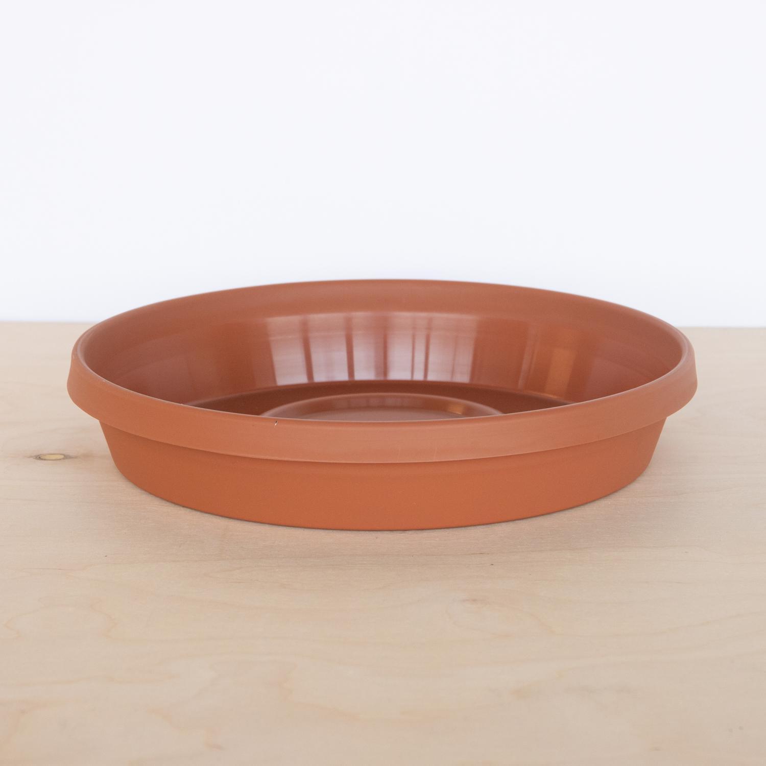 Bloem Terra 1.5 in. H X 7.5 in. W X 6.5 in. D Resin Traditional Plant Saucer Terra Cotta