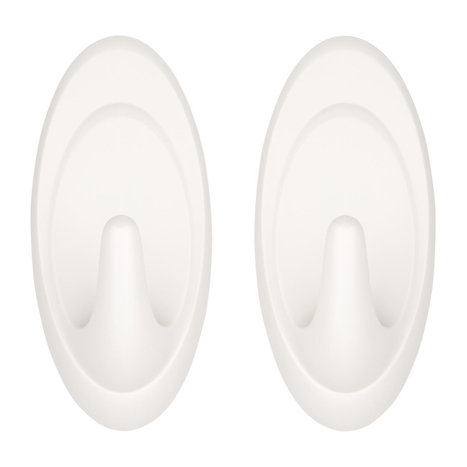 3M Command Medium Plastic Hook 3.25 in. L 2 pk