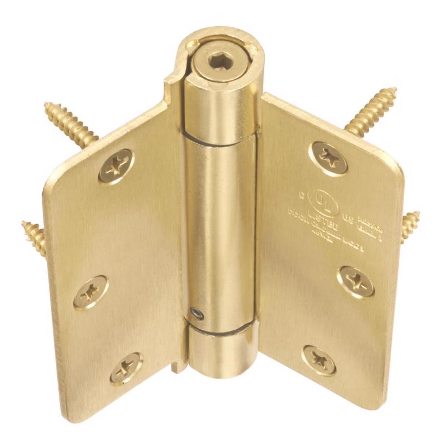 Ace 3.5 in. L Satin Brass Self Closing Hinge 1 pk