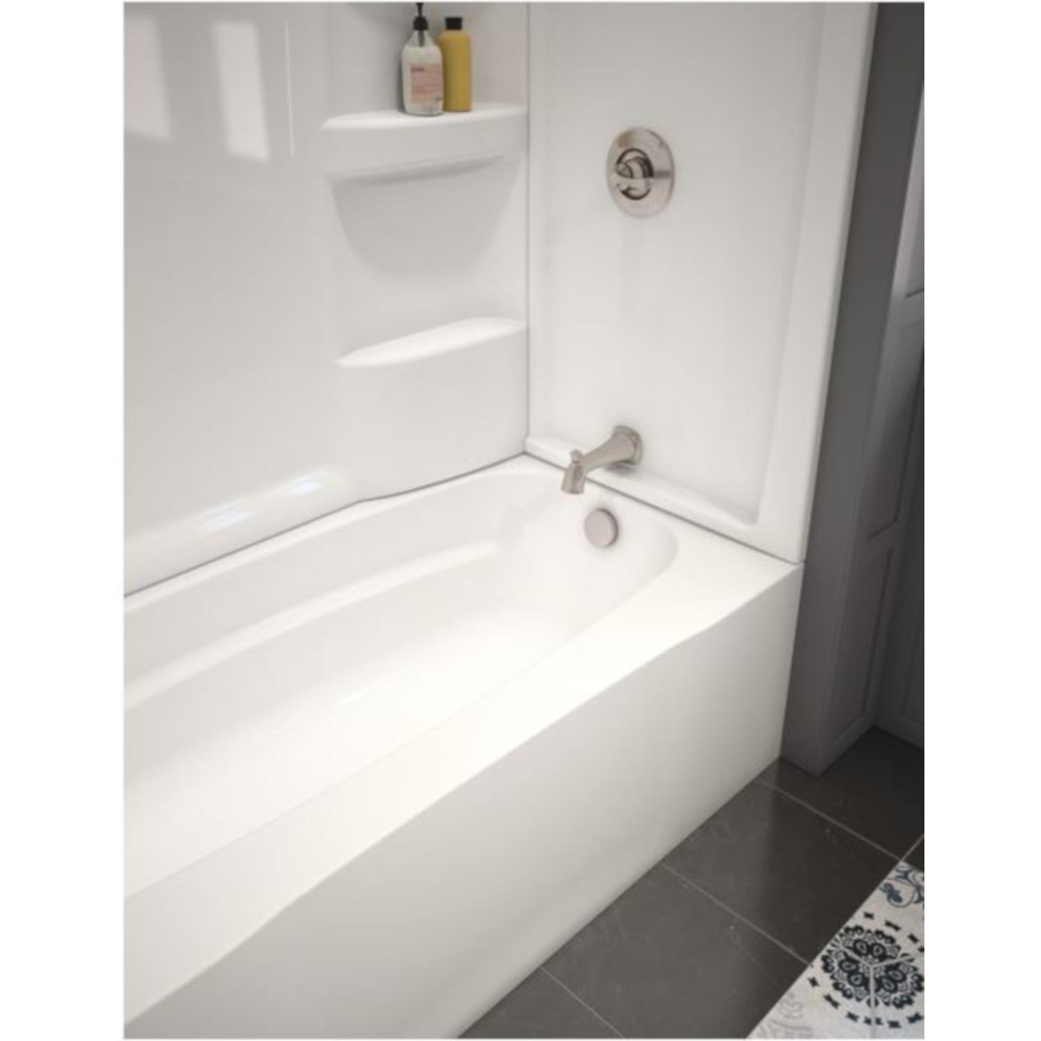 Delta Hycroft 60 in. H X 32 in. W X 60 in. L White Bathtub Surround