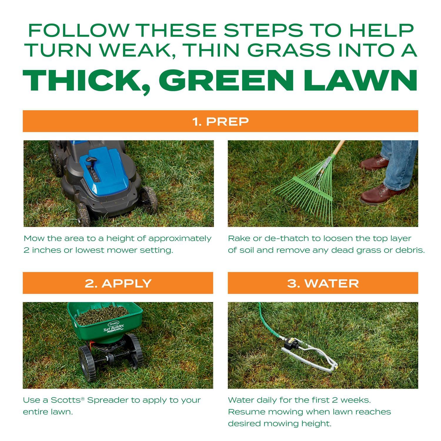 Scotts Turf Builder ThickR Bermuda Grass Sun or Shade Grass Seed and Fertilizer 12 lb