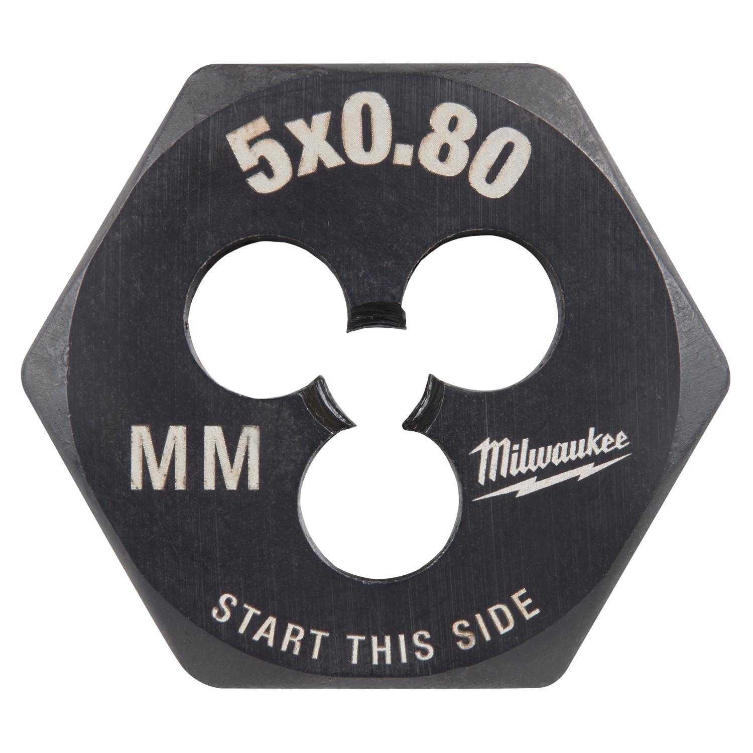 Milwaukee Metric M5x0.8 mm 1" Hex Threading Die
