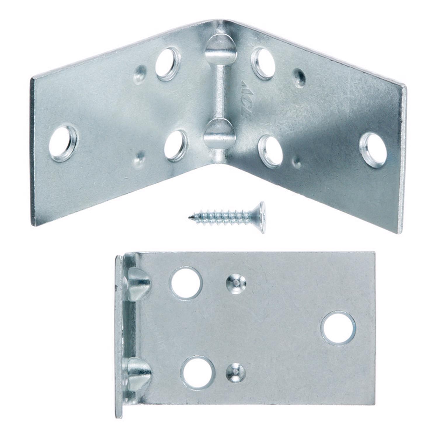 Ace 2-1/2 in. H X 3.75 in. W X 2-1/2 in. D Zinc Inside Wide Corner Brace