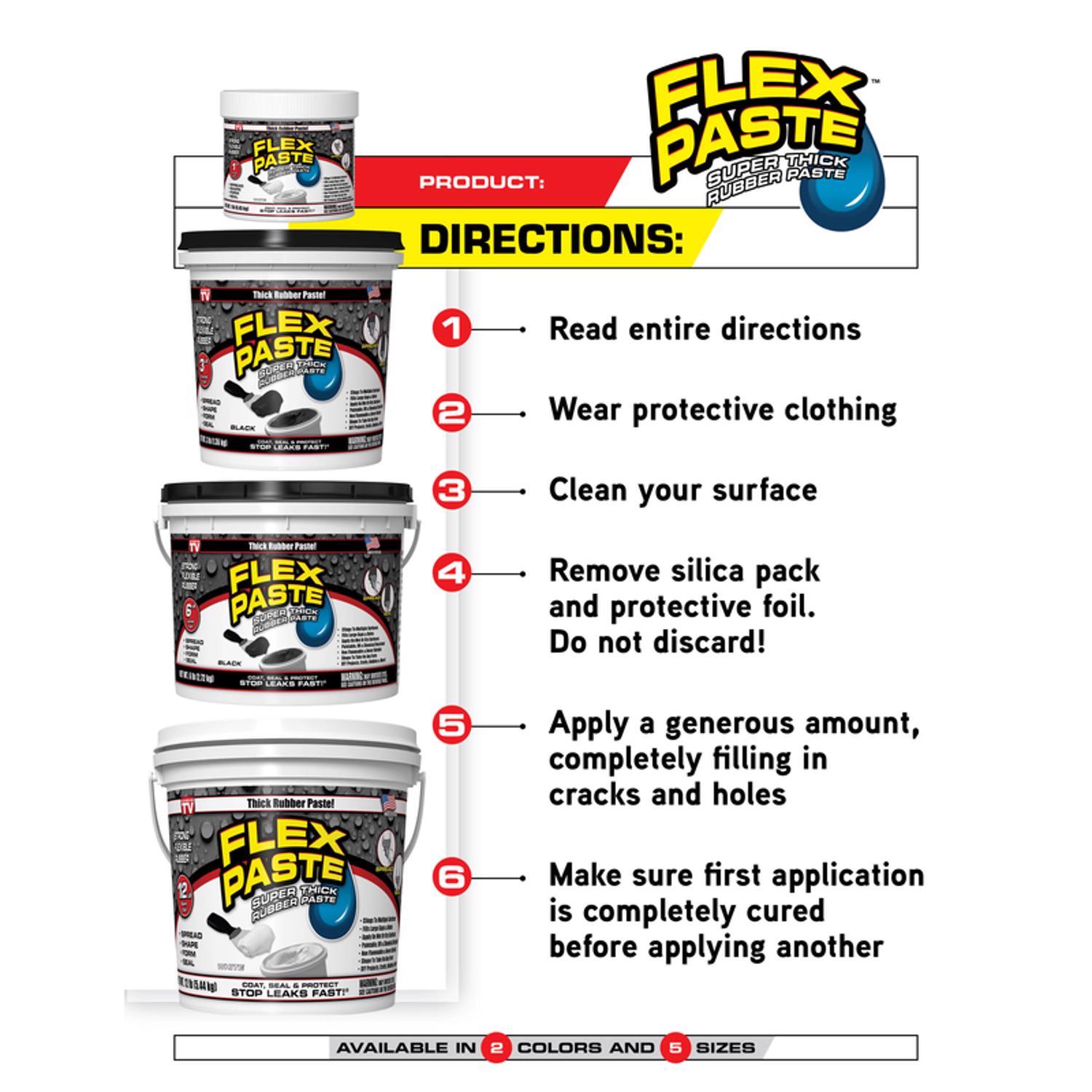 Flex Seal Family of Products Flex Paste White Rubberized Paste 26 fl. oz.