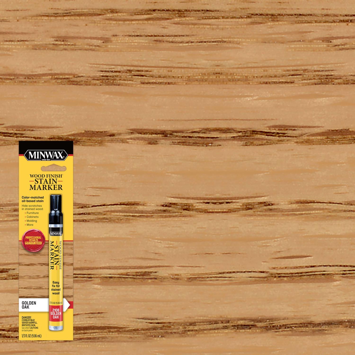 Minwax Wood Finish Stain Marker Semi-Transparent Golden Oak Oil-Based Stain Marker 1/3 oz