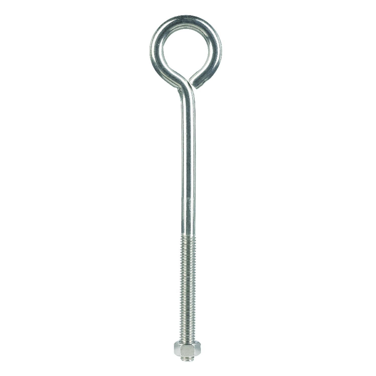 Hampton 3/8 in. X 8 in. L Stainless Stainless Steel Eyebolt Nut Included
