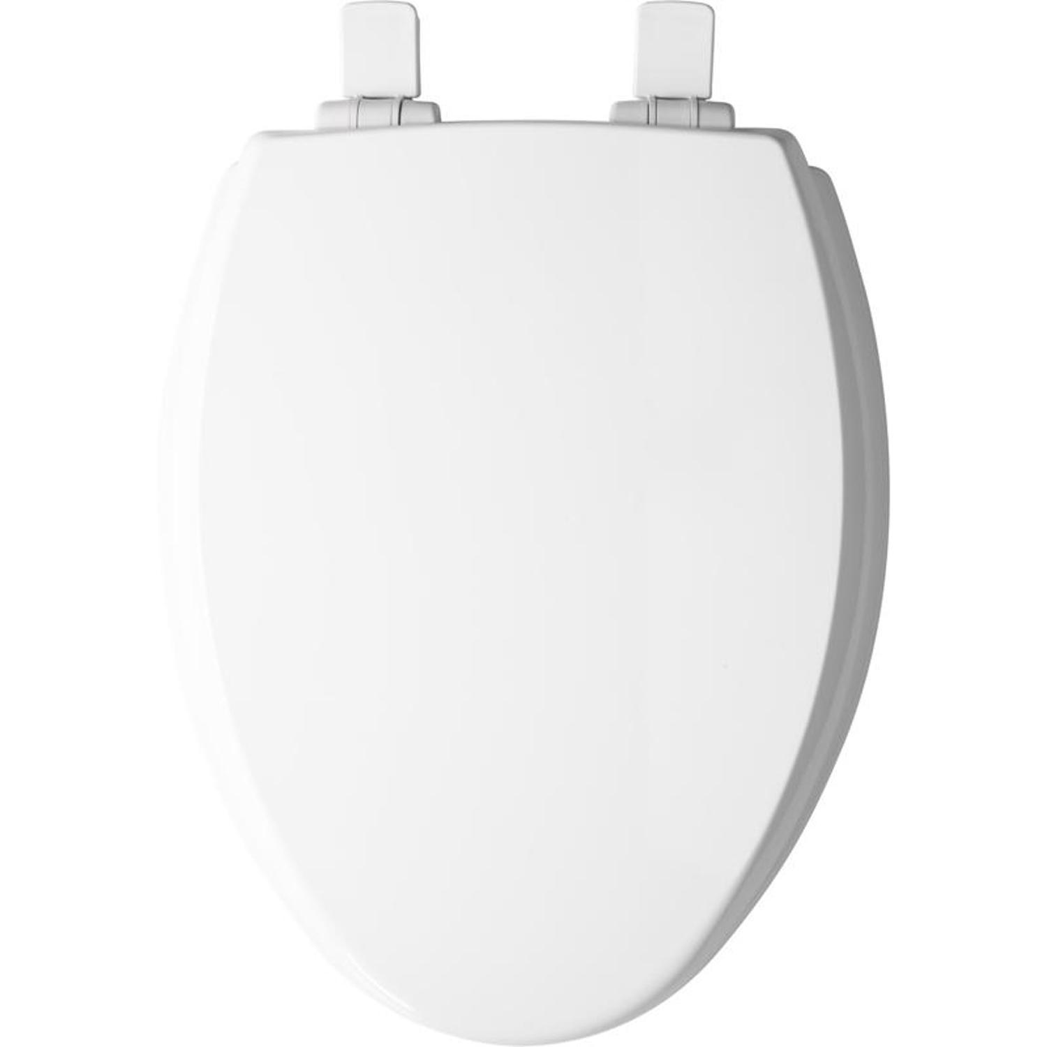 Mayfair by Bemis Kendall Slow Close Elongated White Enameled Wood Toilet Seat