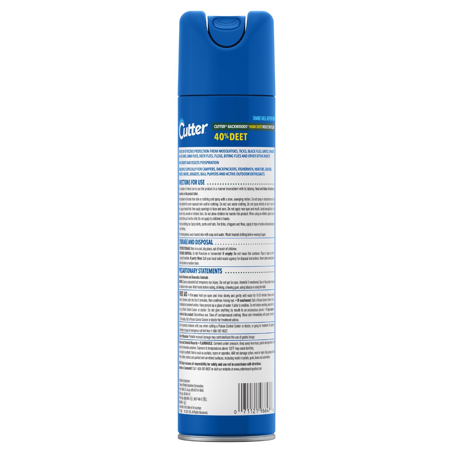 Cutter Backwoods High Deet Insect Repellent Liquid For Mosquitoes 7.5 oz