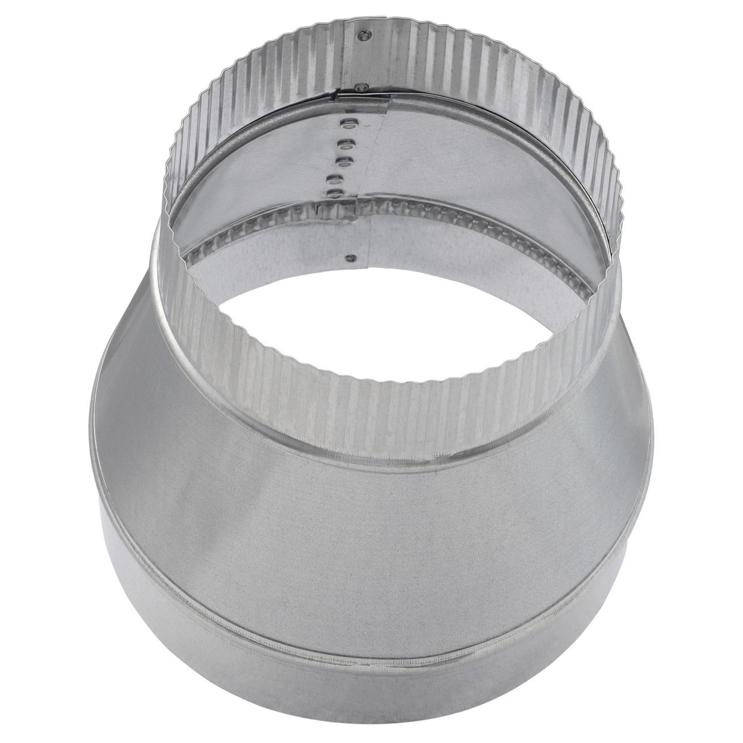 Imperial 8 in. D X 6 in. D Galvanized Steel Furnace Pipe Reducer