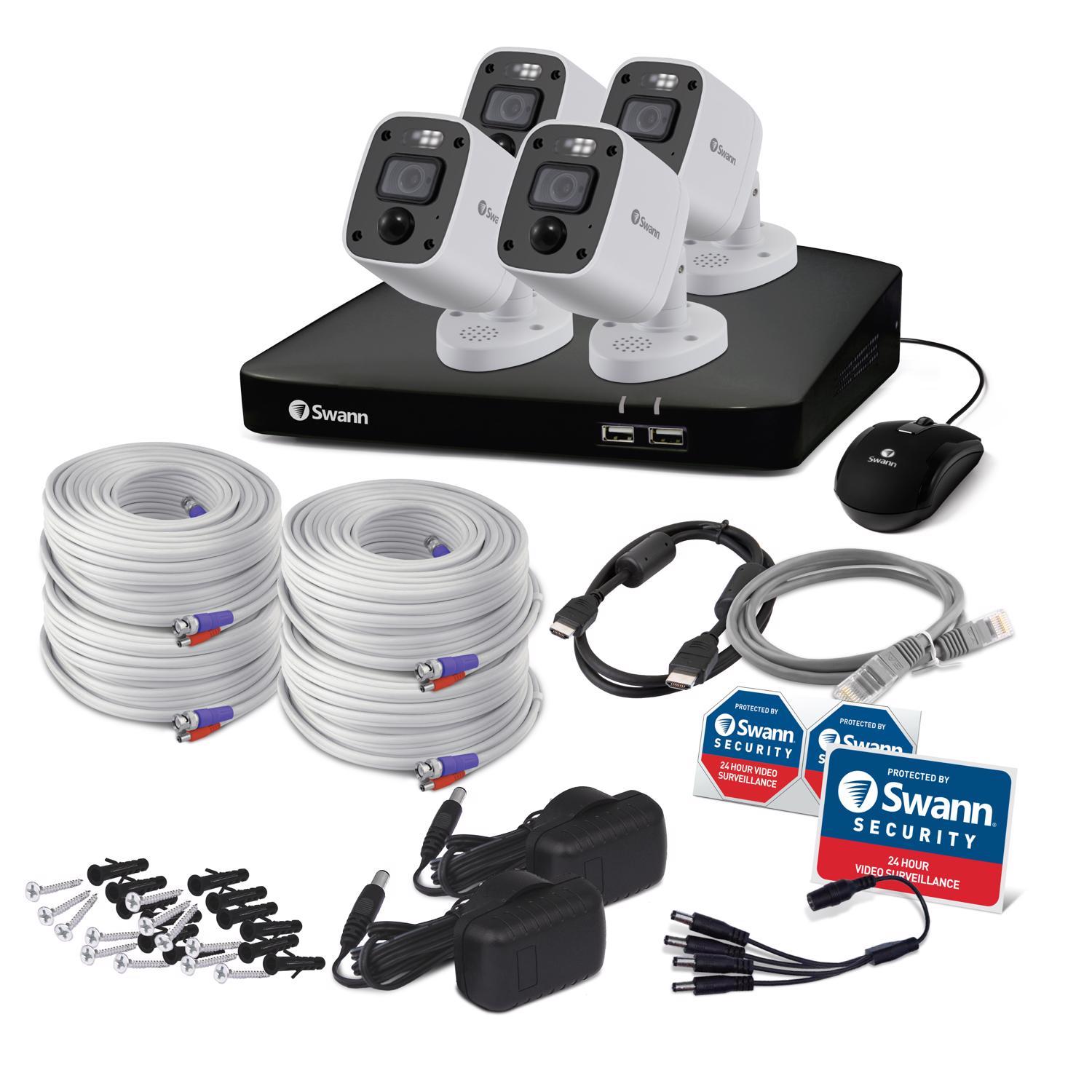 Swann Enforcer Indoor and Outdoor Smart-Enabled DVR Security Camera System