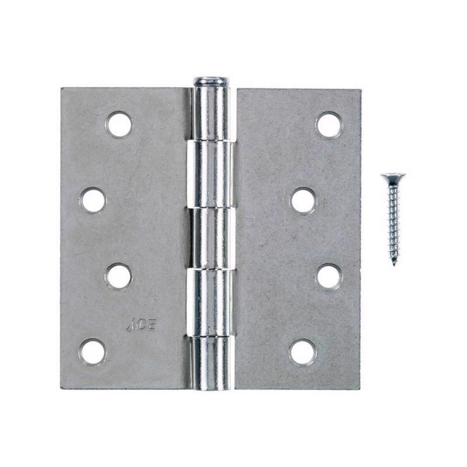 Ace 4 in. L Zinc-Plated Door Hinge 1 pk