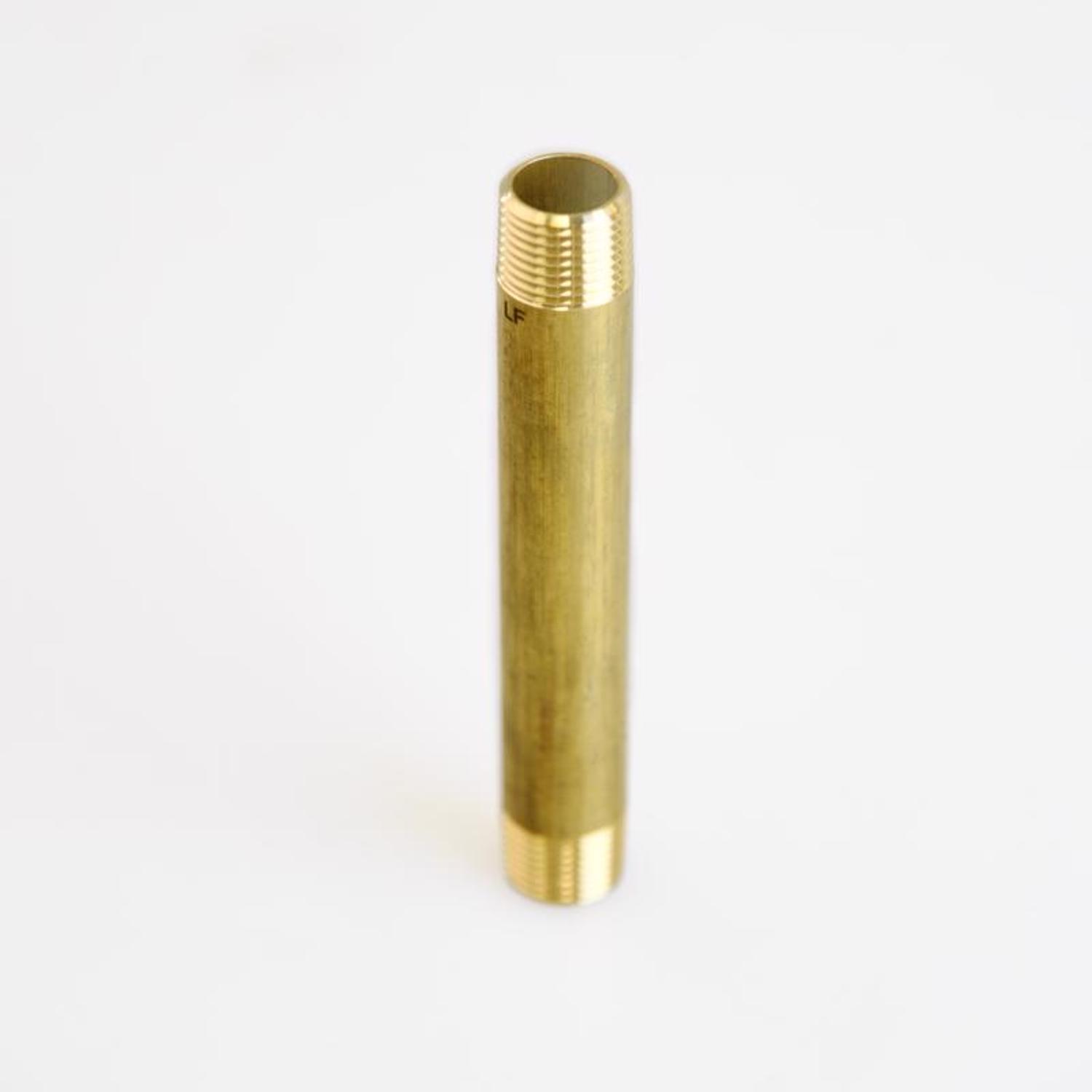 ATC 1/2 in. MPT 1/2 in. D MPT Yellow Brass Nipple 5-1/2 in. L