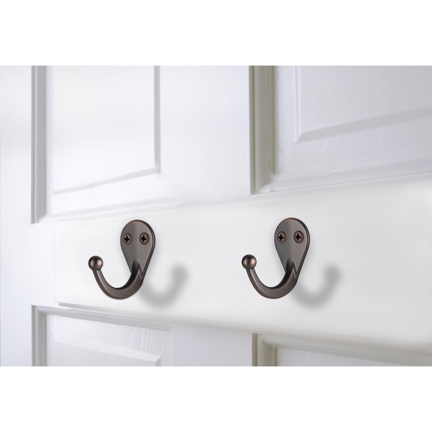 Ace 1-9/16 in. L Oil Rubbed Bronze Brown Metal Small Garment Hook 2 pk