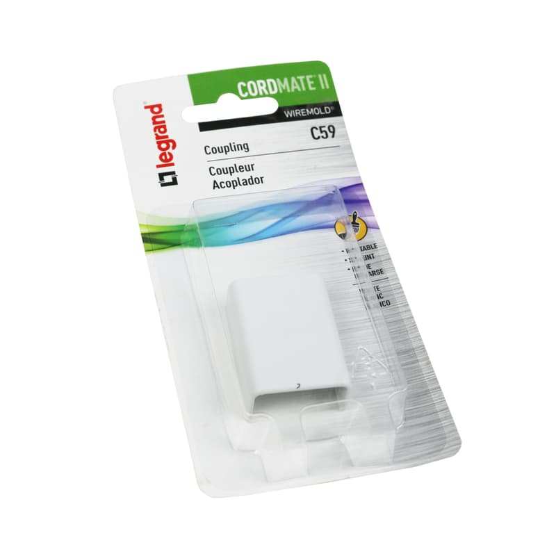 Legrand CordMate 1.5 in. L Coupling Cord Cover 1 pk
