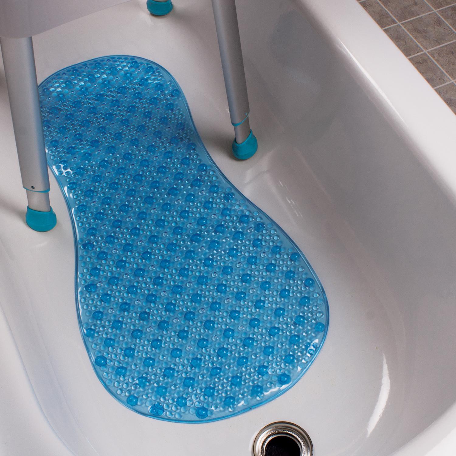Carex Health Brands Blue Shower/Tub Safety Mat Rubber.5 in. H X 32 in. L
