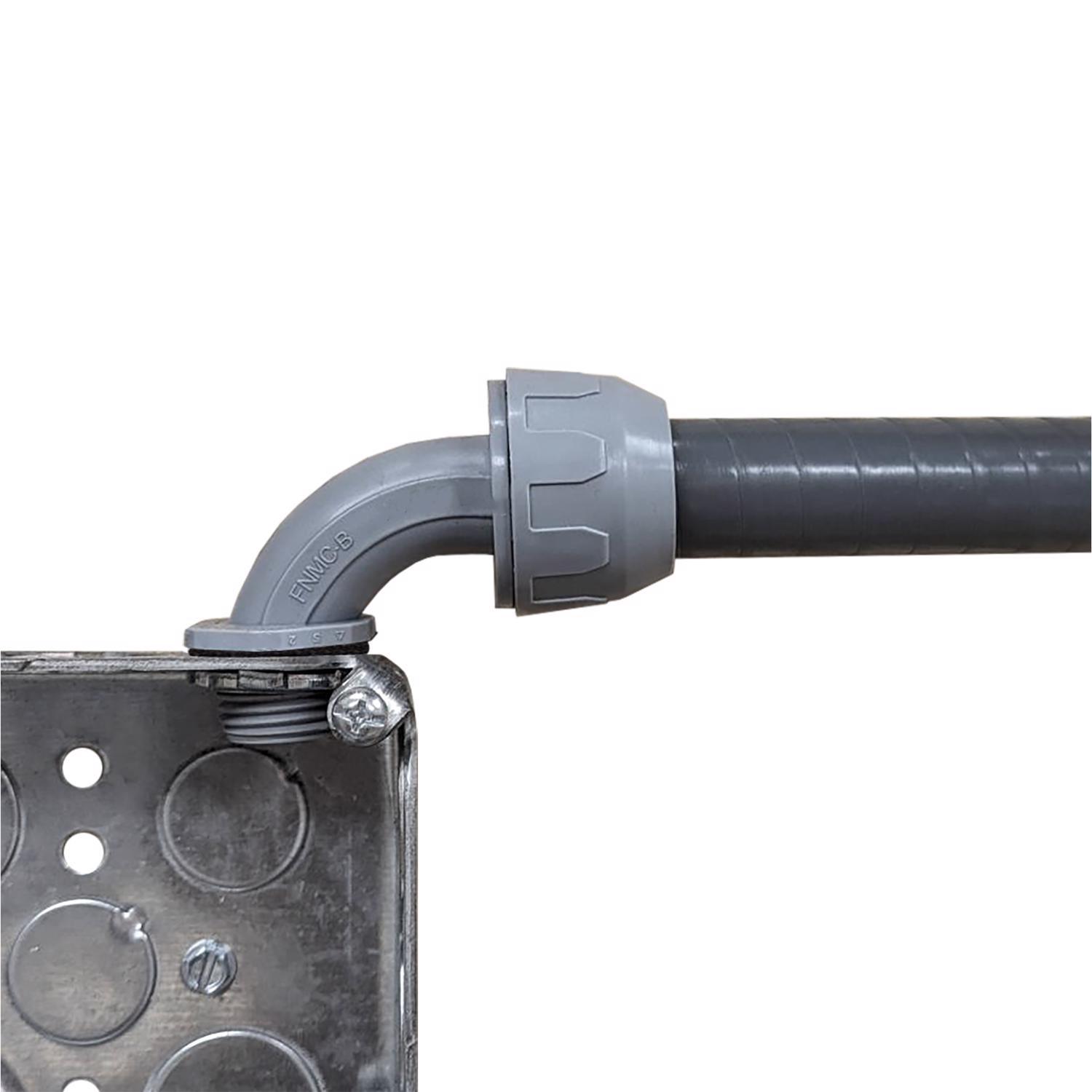 Sigma Engineered Solutions ProConnex 1/2 in. D Plastic 90 Degree Connector For Liquid Tight 1 pk