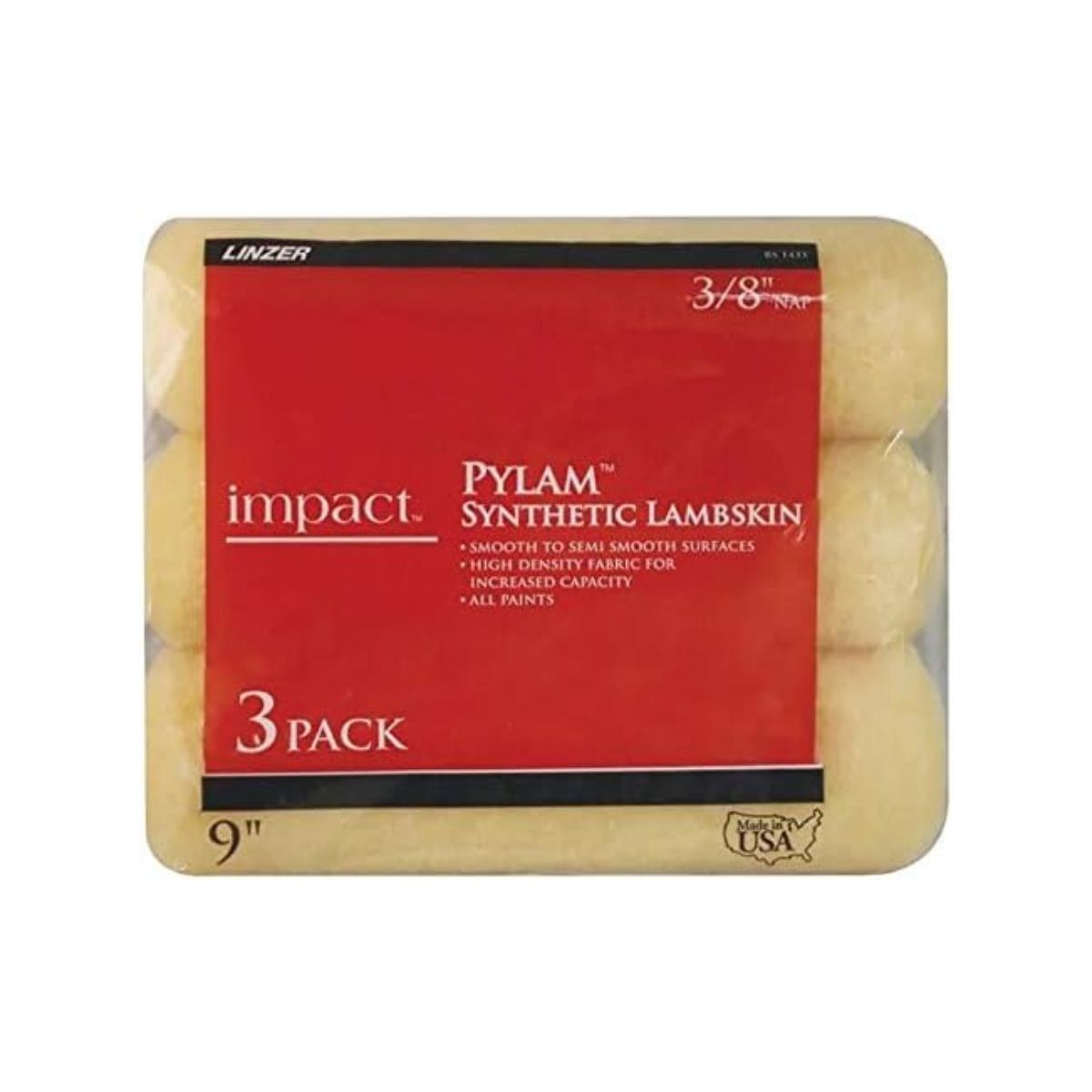 Linzer Better Knit 9 in. W x 3/8 in. Pylam Paint Roller Cover 3 Pack